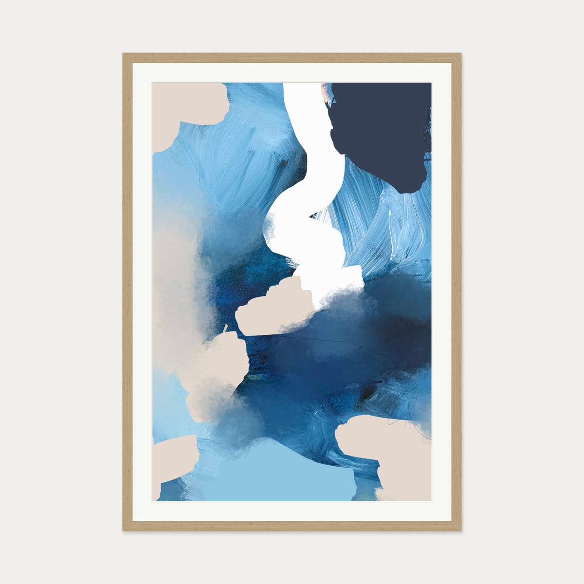 Iceberg Art Print — 70 x 100 cm — Oak Frame