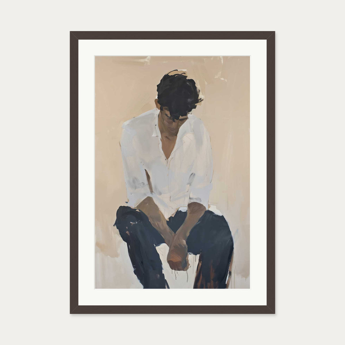 If You Say So Wall Art Print — 50 x 70 cm — Brown Frame
