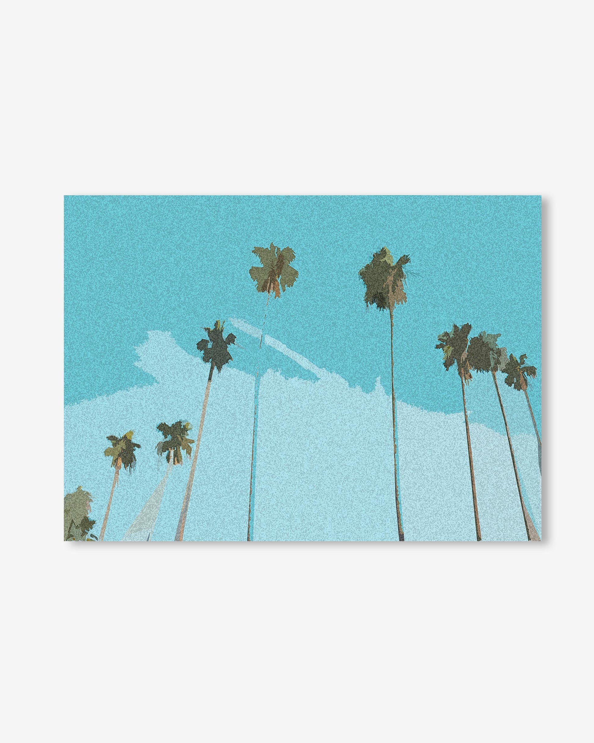 Palm tree design on a blue background