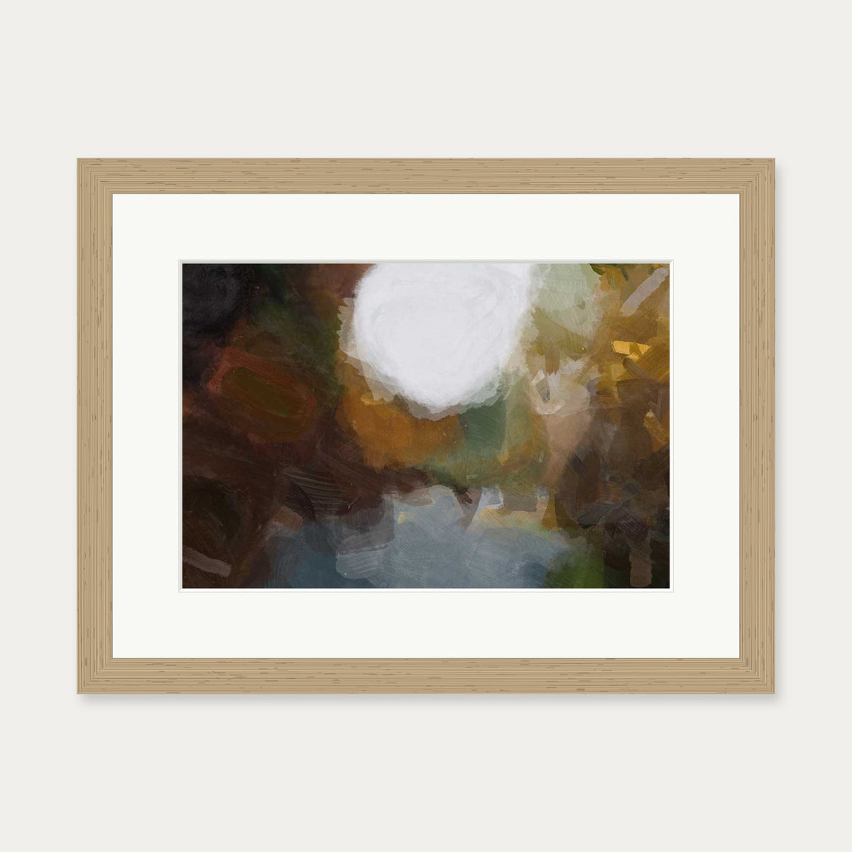 Impressionist Into The Light Art Print — 30 x 40 cm — Oak Frame