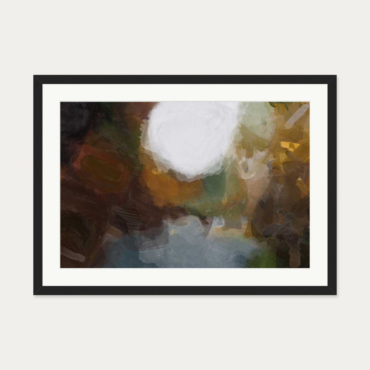 Impressionist Into The Light Art Print — 50 x 70 cm — Black Frame