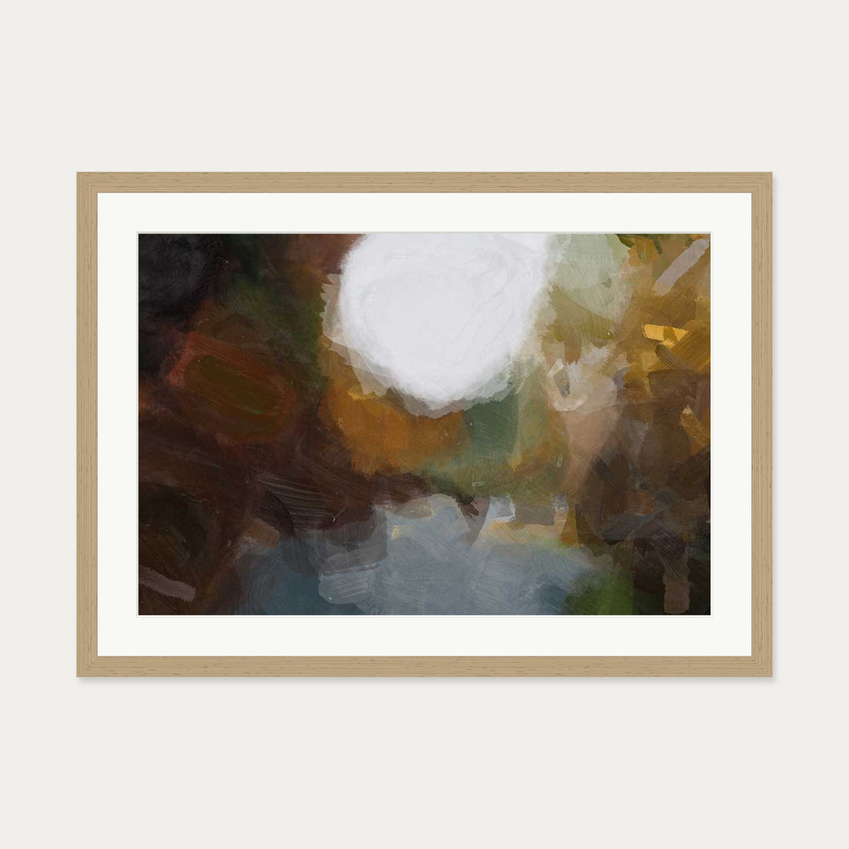 Impressionist Into The Light Art Print — 50 x 70 cm — Oak Frame