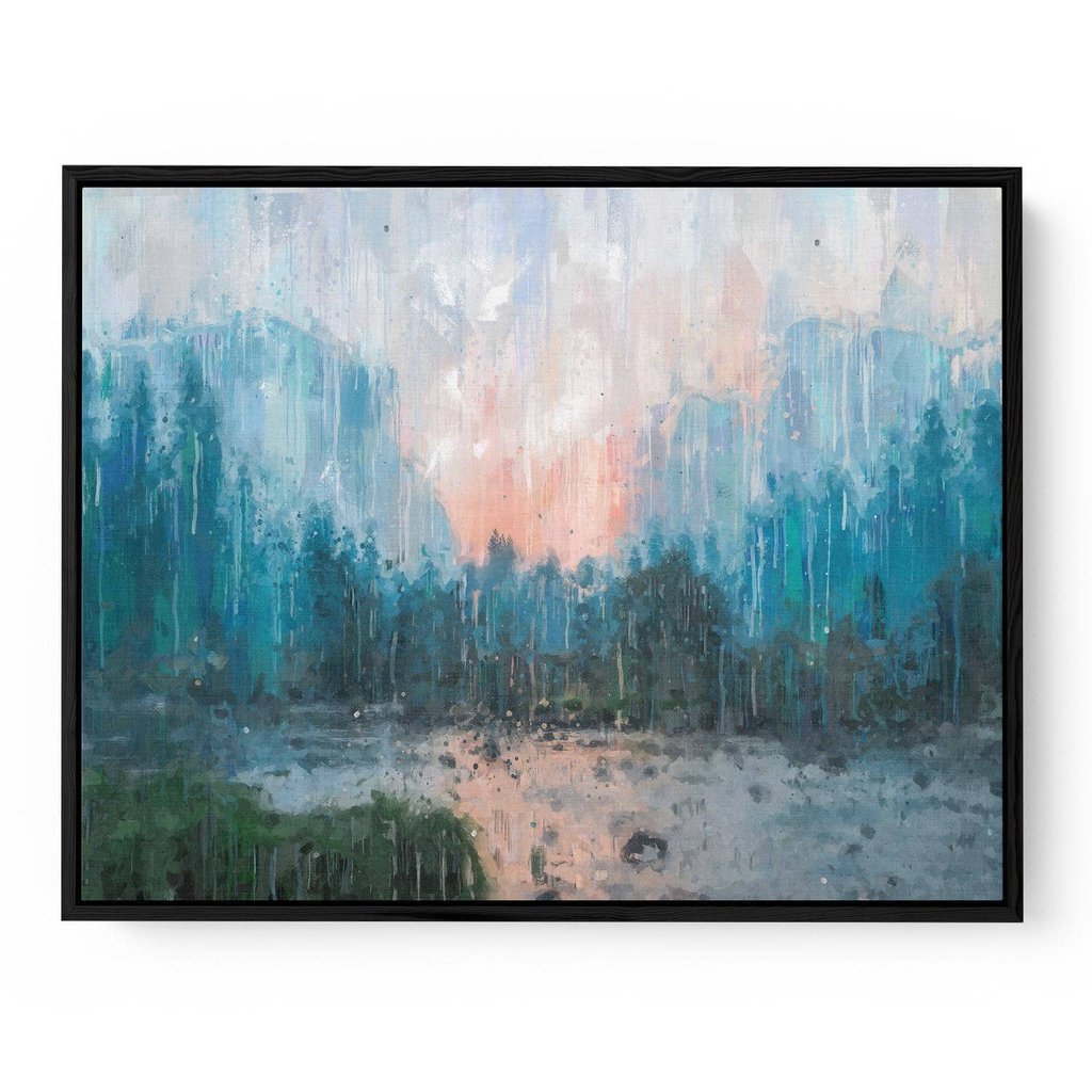 Impressionist Landscape Framed Canvas