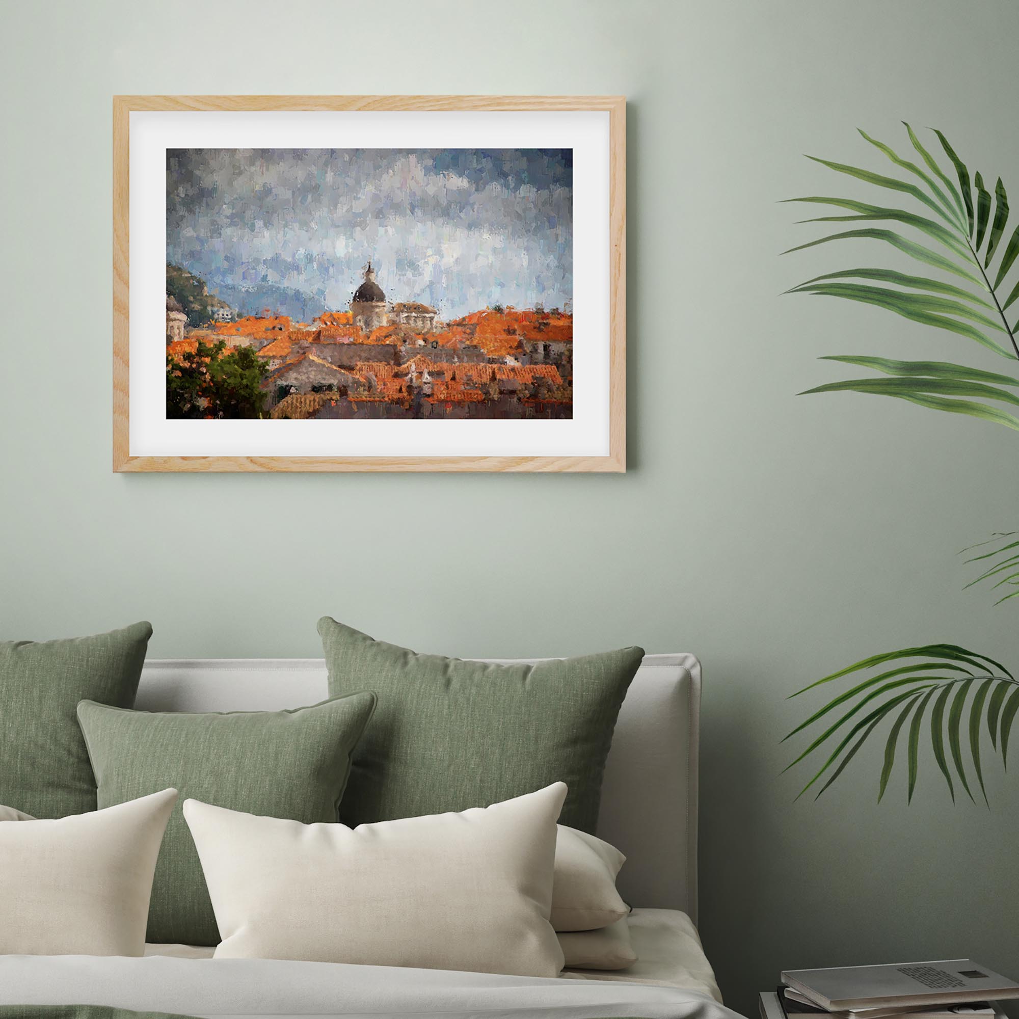 Impressionist Florence Rooftops Framed Art