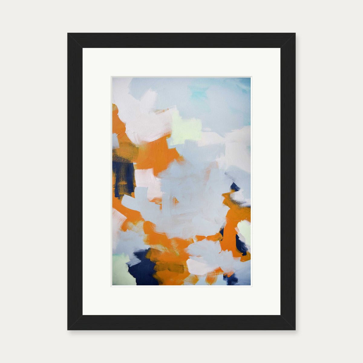Infinity Abstract Clouds Art Print — 30 x 40 cm — Black Frame
