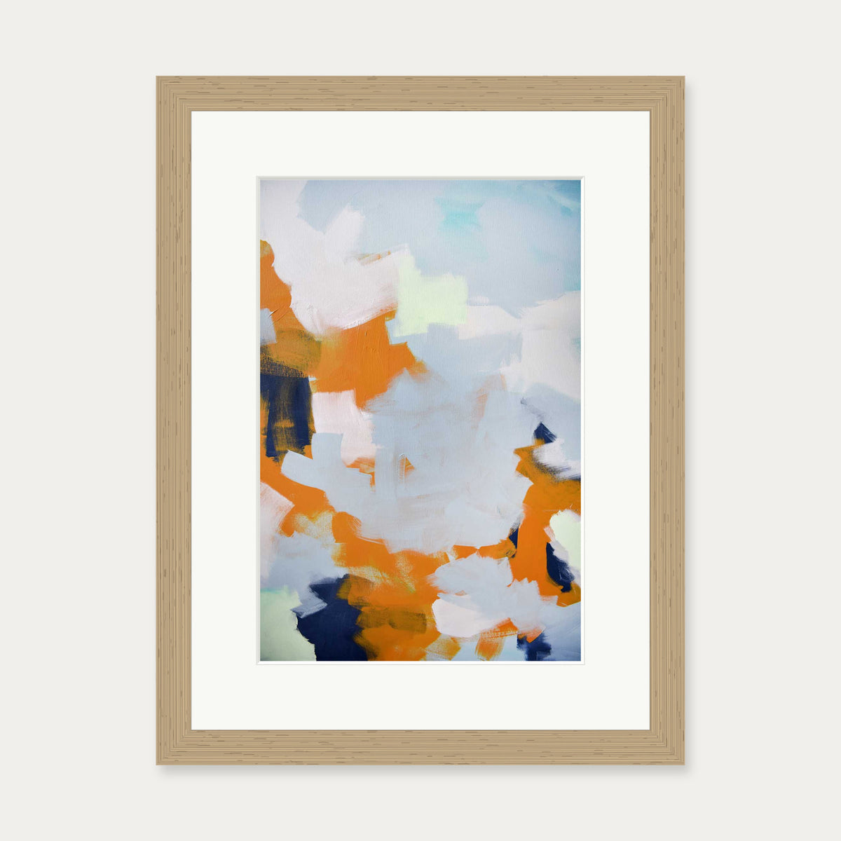 Infinity Abstract Clouds Art Print — 30 x 40 cm — Oak Frame