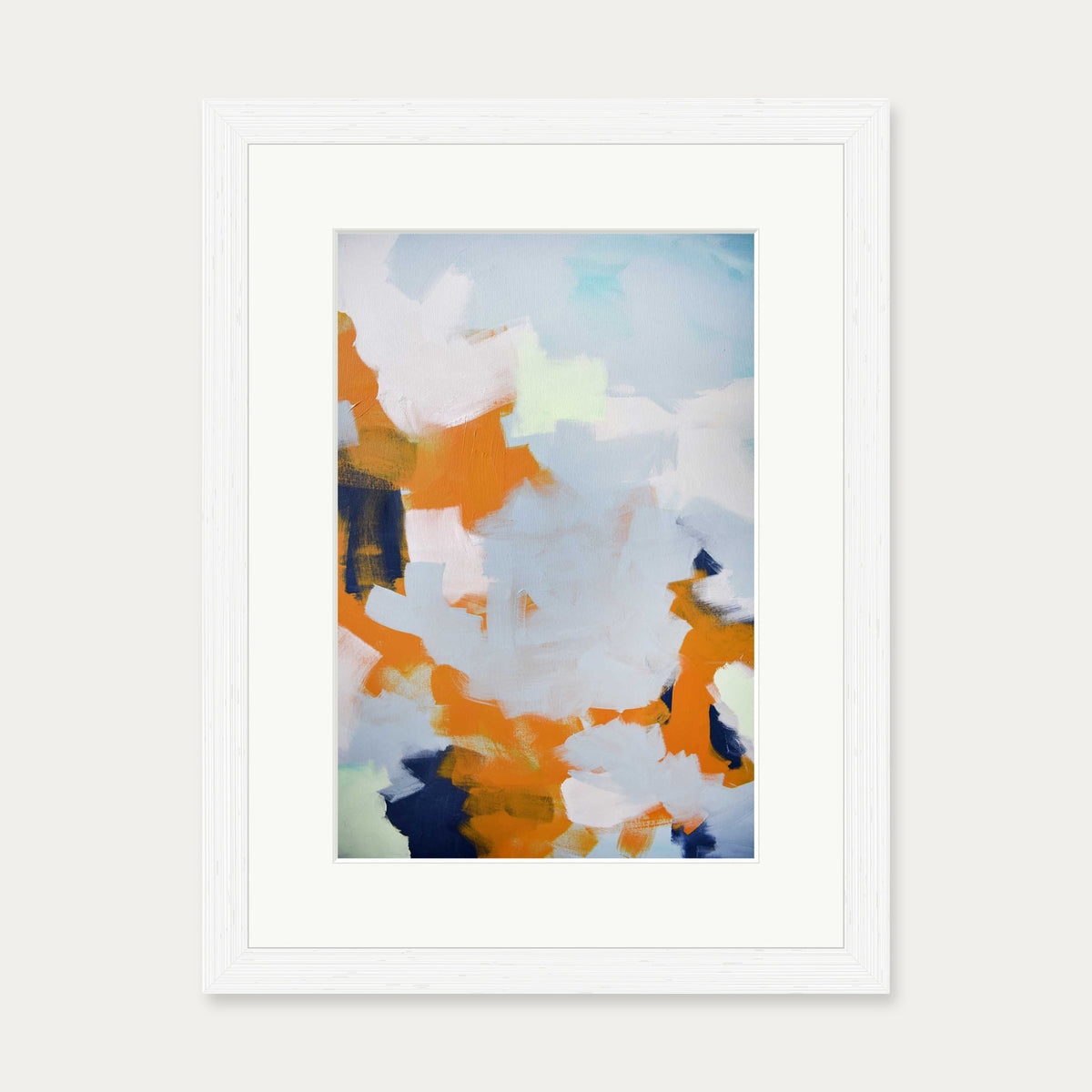 Infinity Abstract Clouds Art Print — 30 x 40 cm — White Frame