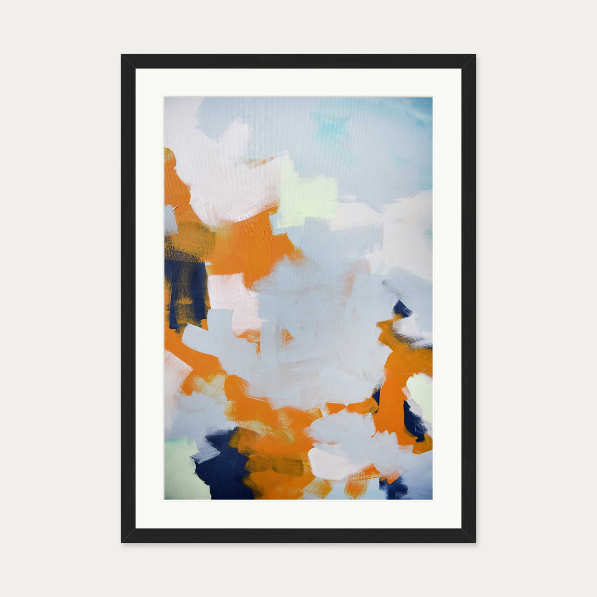 Infinity Abstract Clouds Art Print — 50 x 70 cm — Black Frame