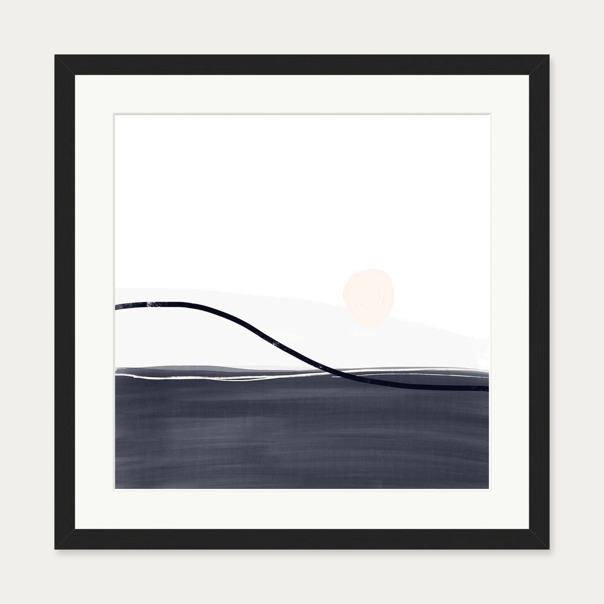Interlude Art Print — 50 x 50 cm — Black Frame