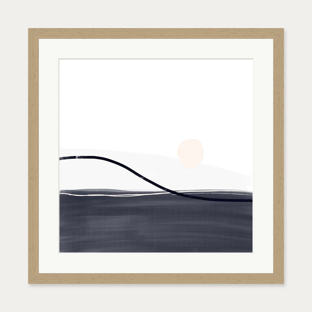 Interlude Art Print — 50 x 50 cm — Oak Frame