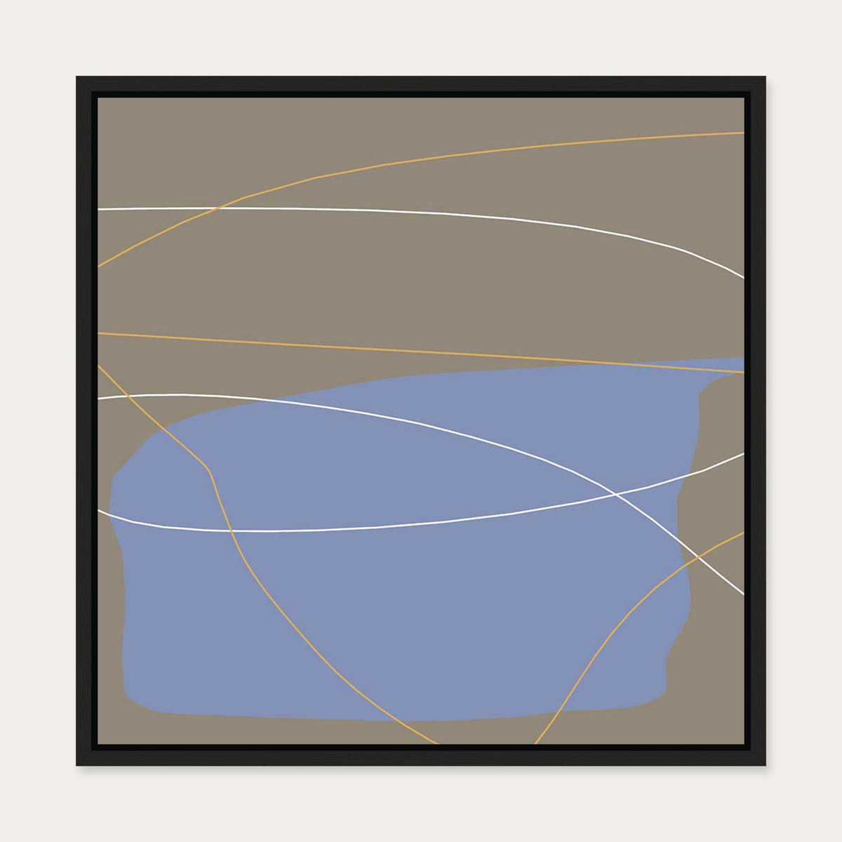 Into Abstraction Canvas Art — 50 x 50 cm — Black Frame