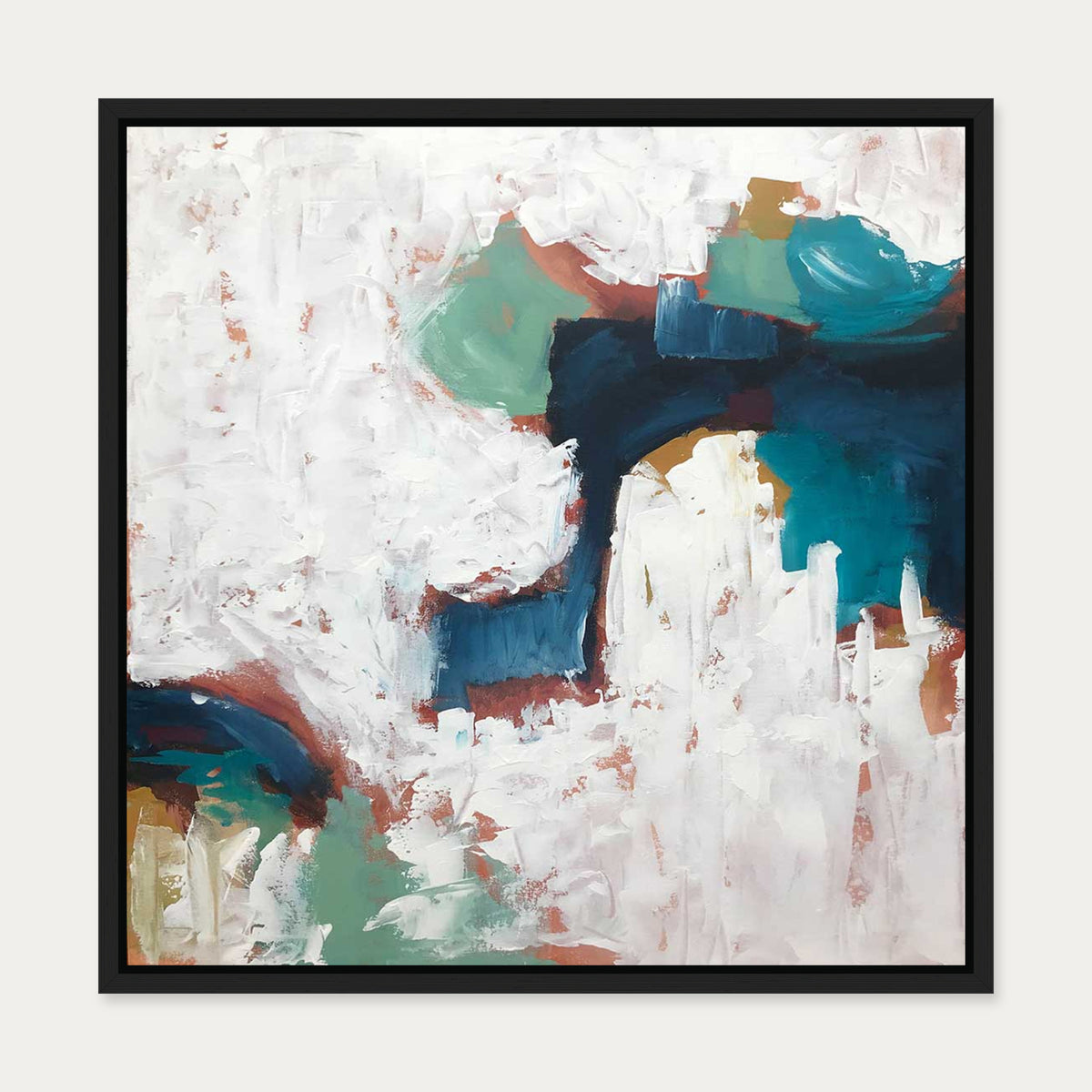 Into The Unknown Canvas Art — 50 x 50 cm — Black Frame