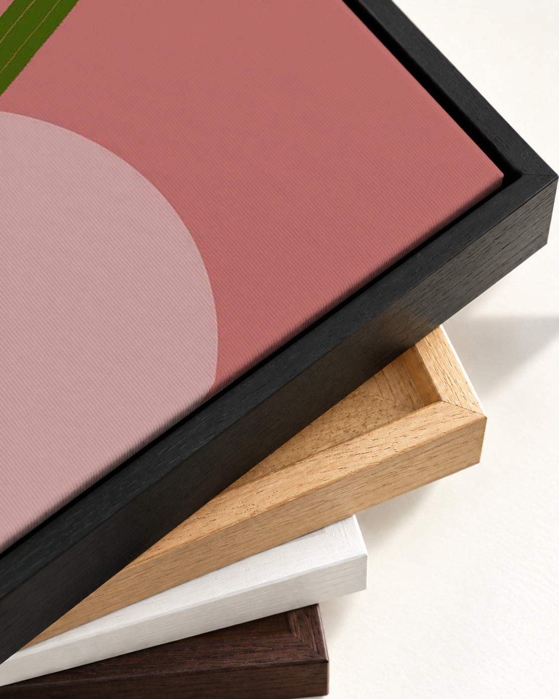 Juggling Act Canvas Art — framed canvas corner and wrapped canvas detail