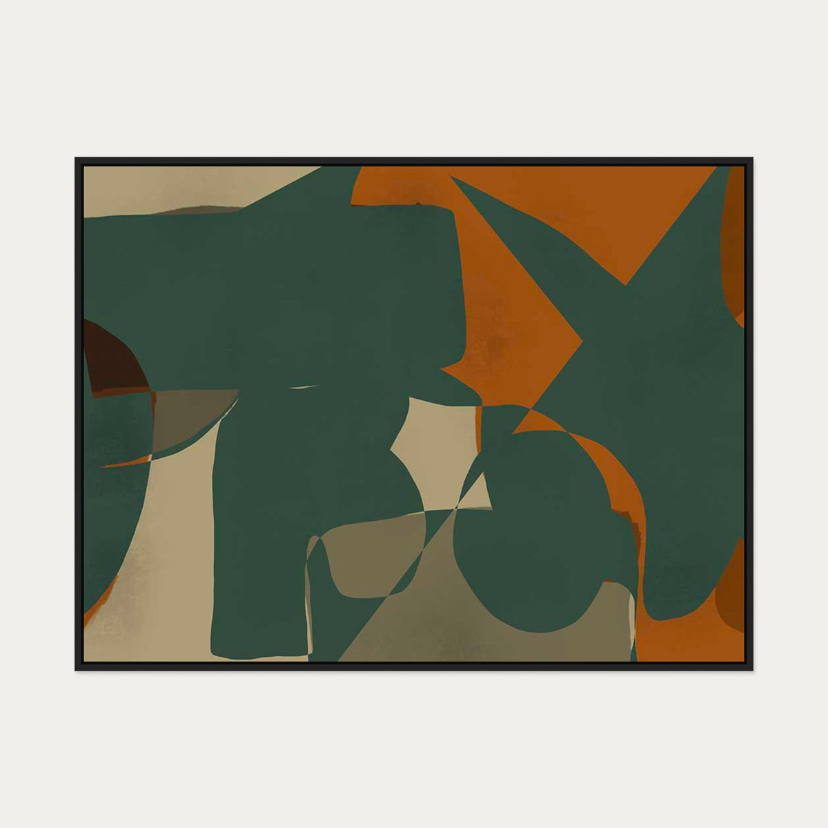 Jungle Botanical Canvas Art — 90 x 120 cm — Black Frame