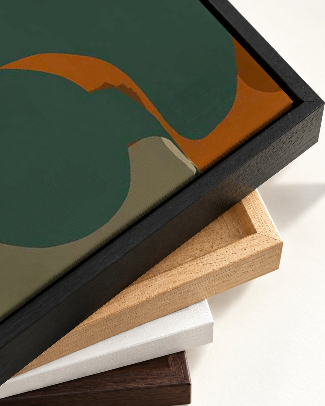 Jungle Botanical Canvas Art — framed canvas corner and wrapped canvas detail