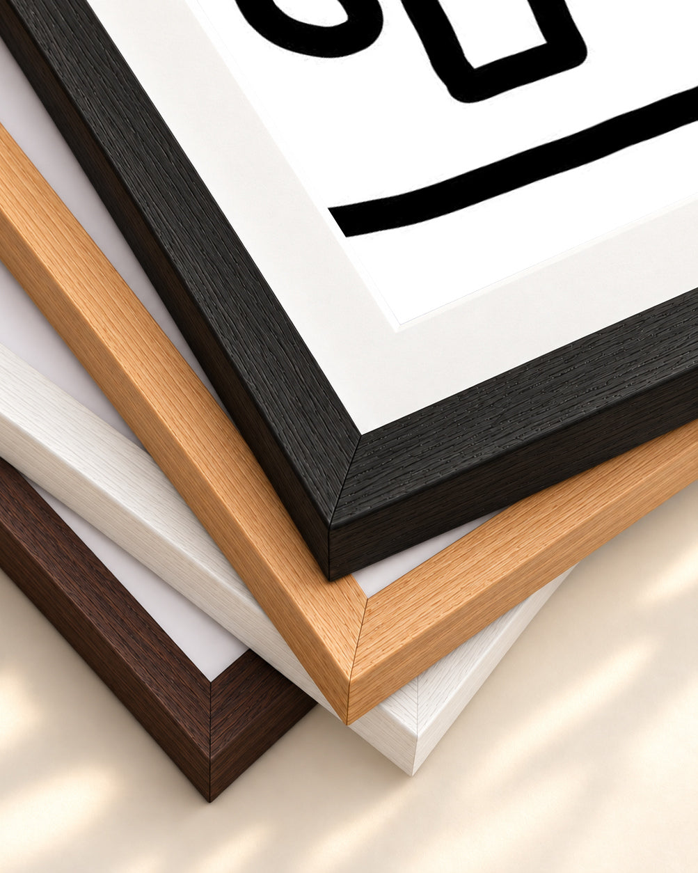 Labyrinth Line Art Print — framed print corner with 5 cm mount and bevel