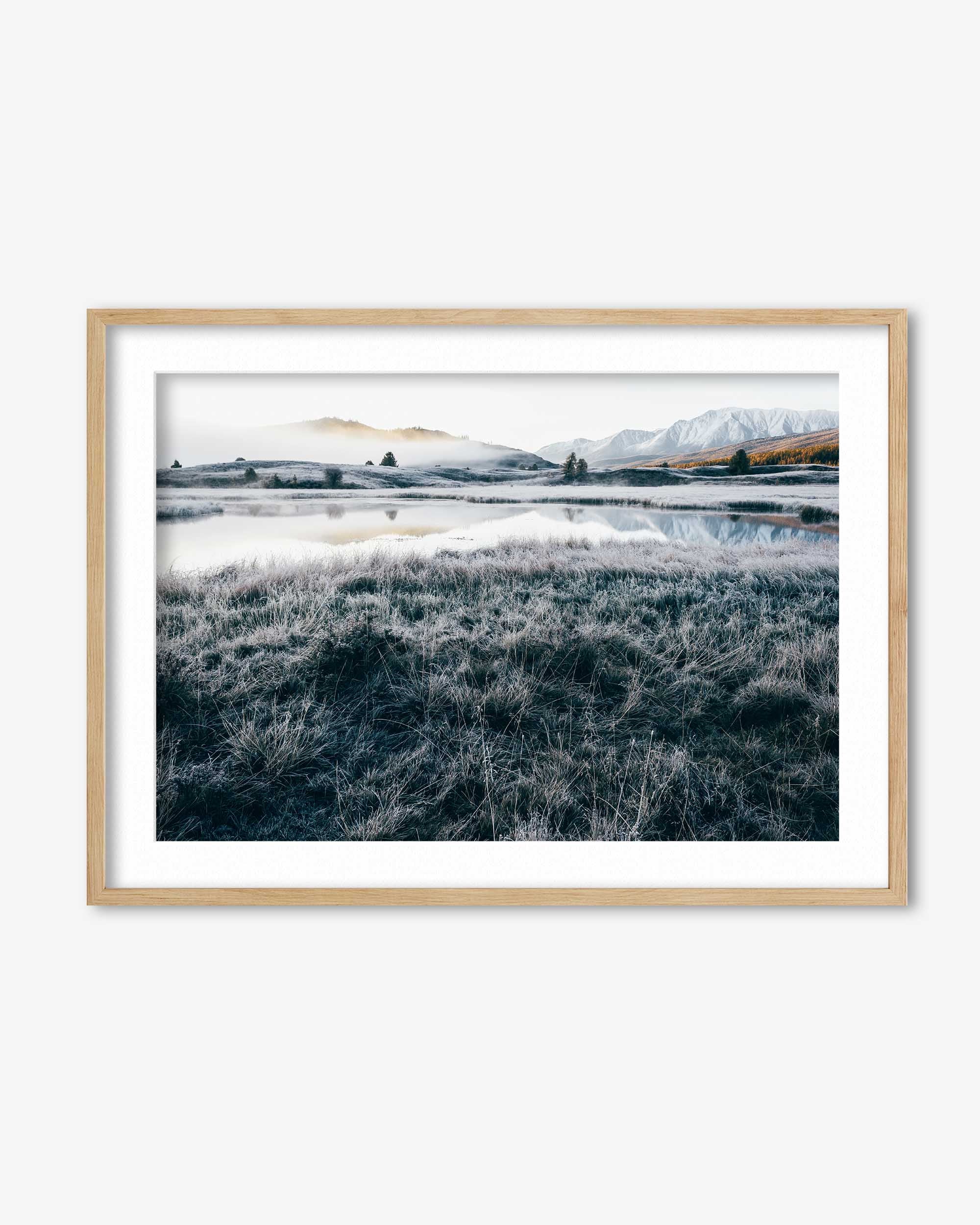 Monochrome Lake Art Print