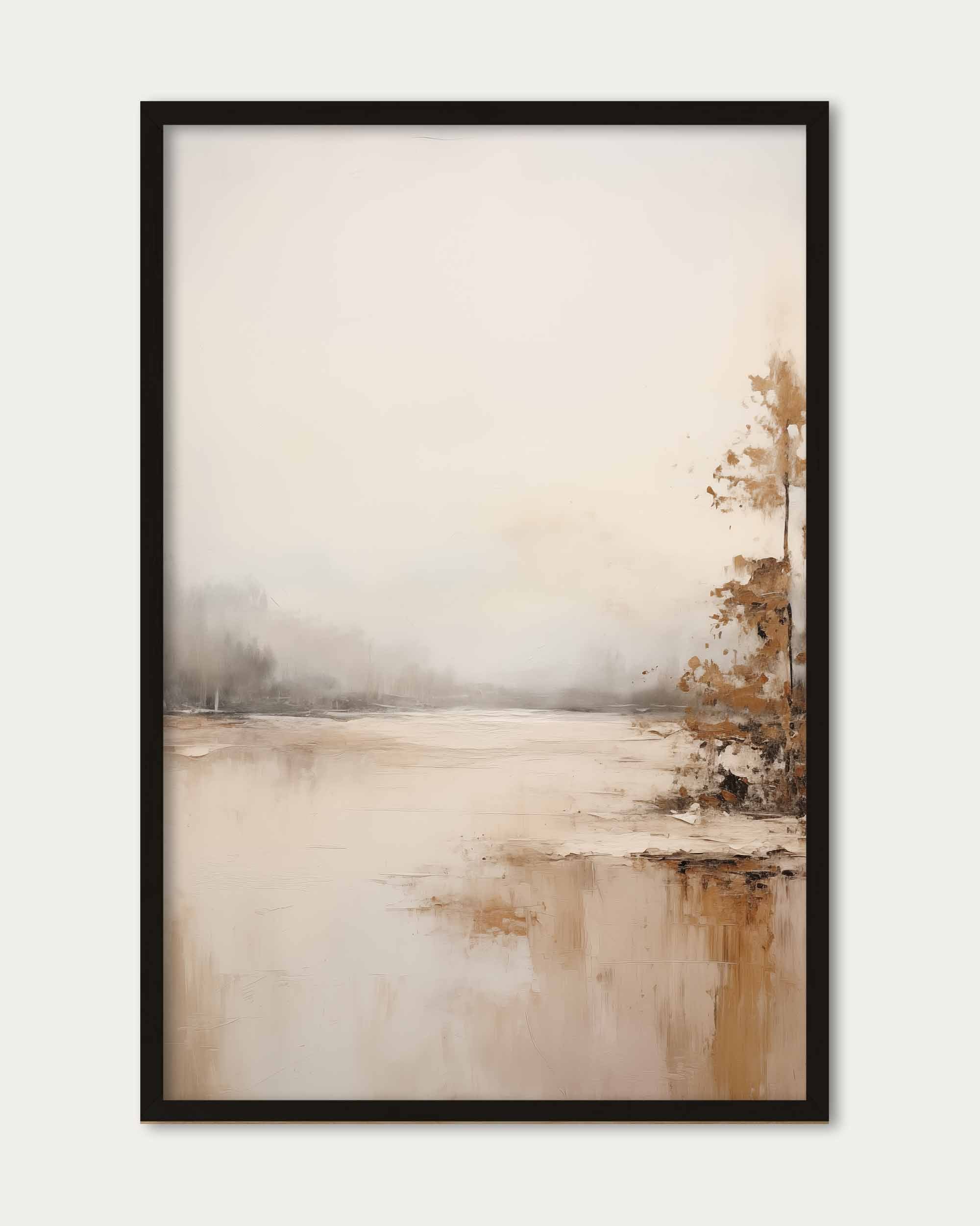 Lake At Dawn Wall Art Print