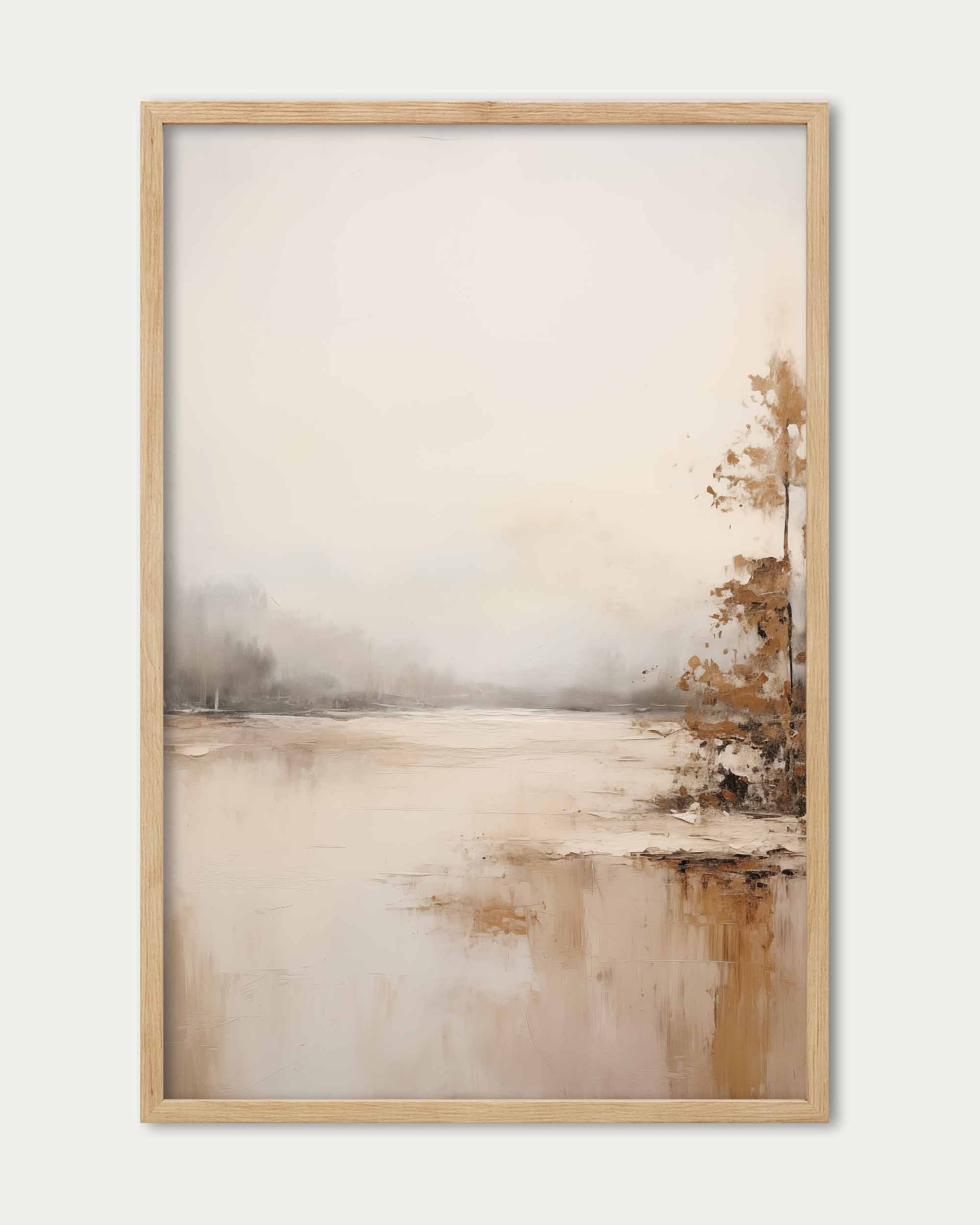 Lake At Dawn Wall Art Print