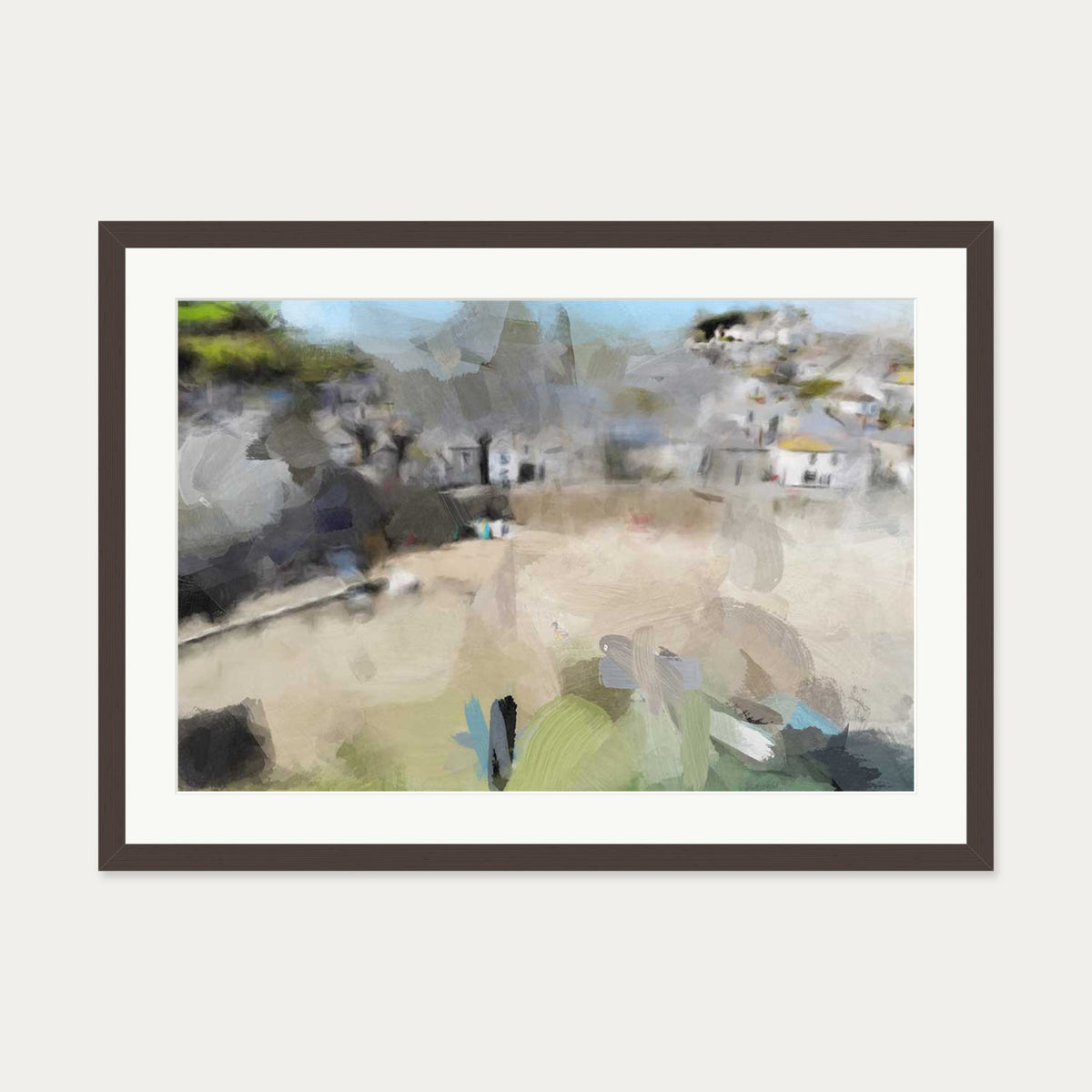 Landscape Impressions Art Print — 50 x 70 cm — Brown Frame