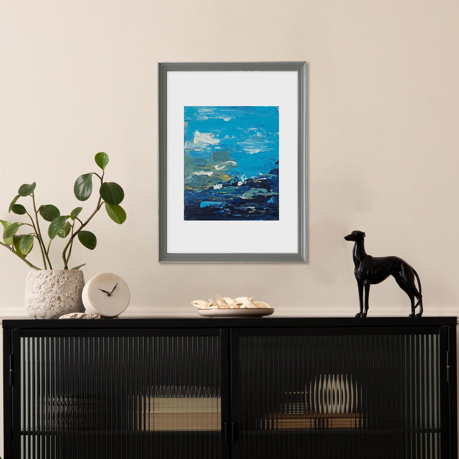 The Pond - Original Painting-Abstract House