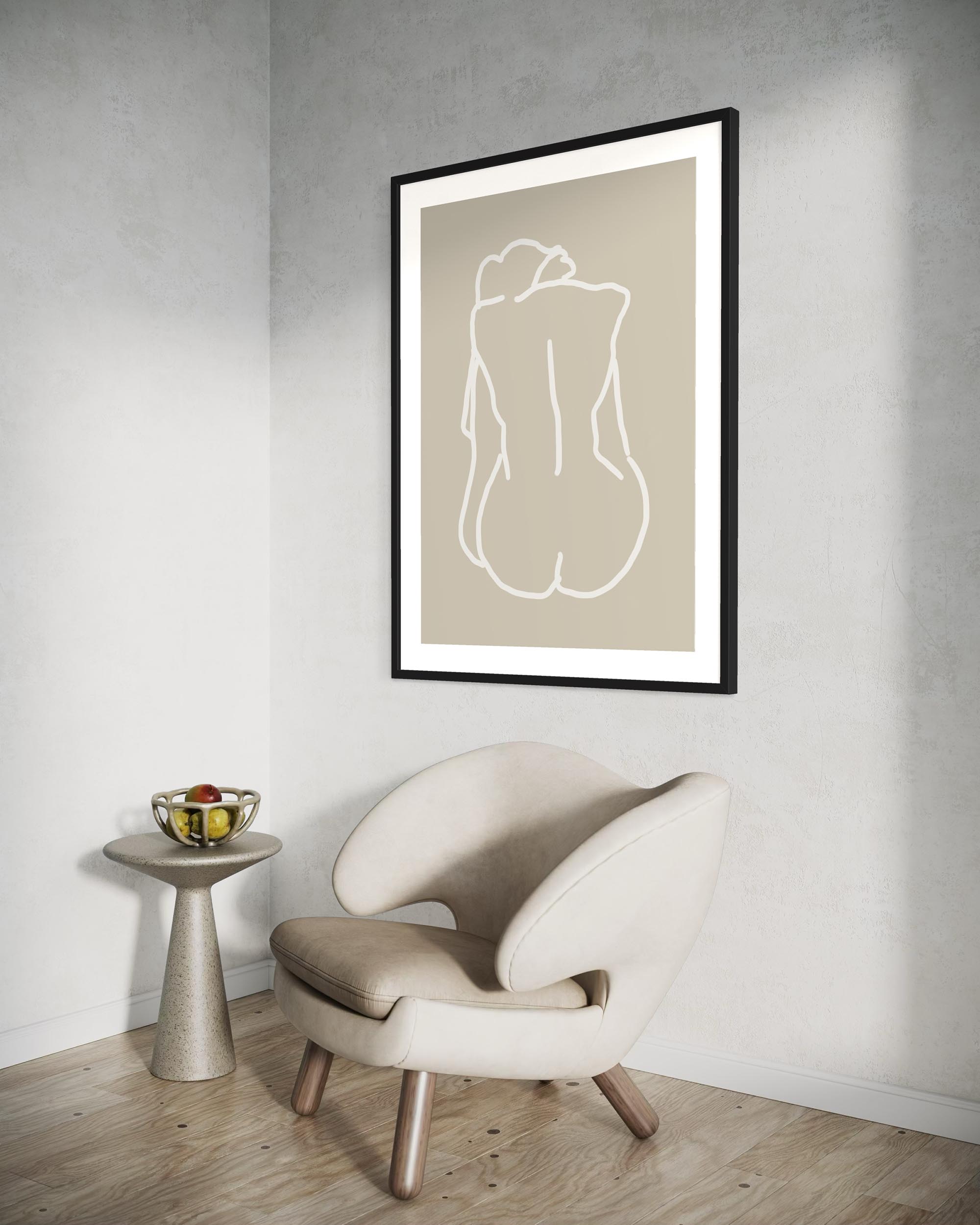Nude Back Hand-Drawn Art Print