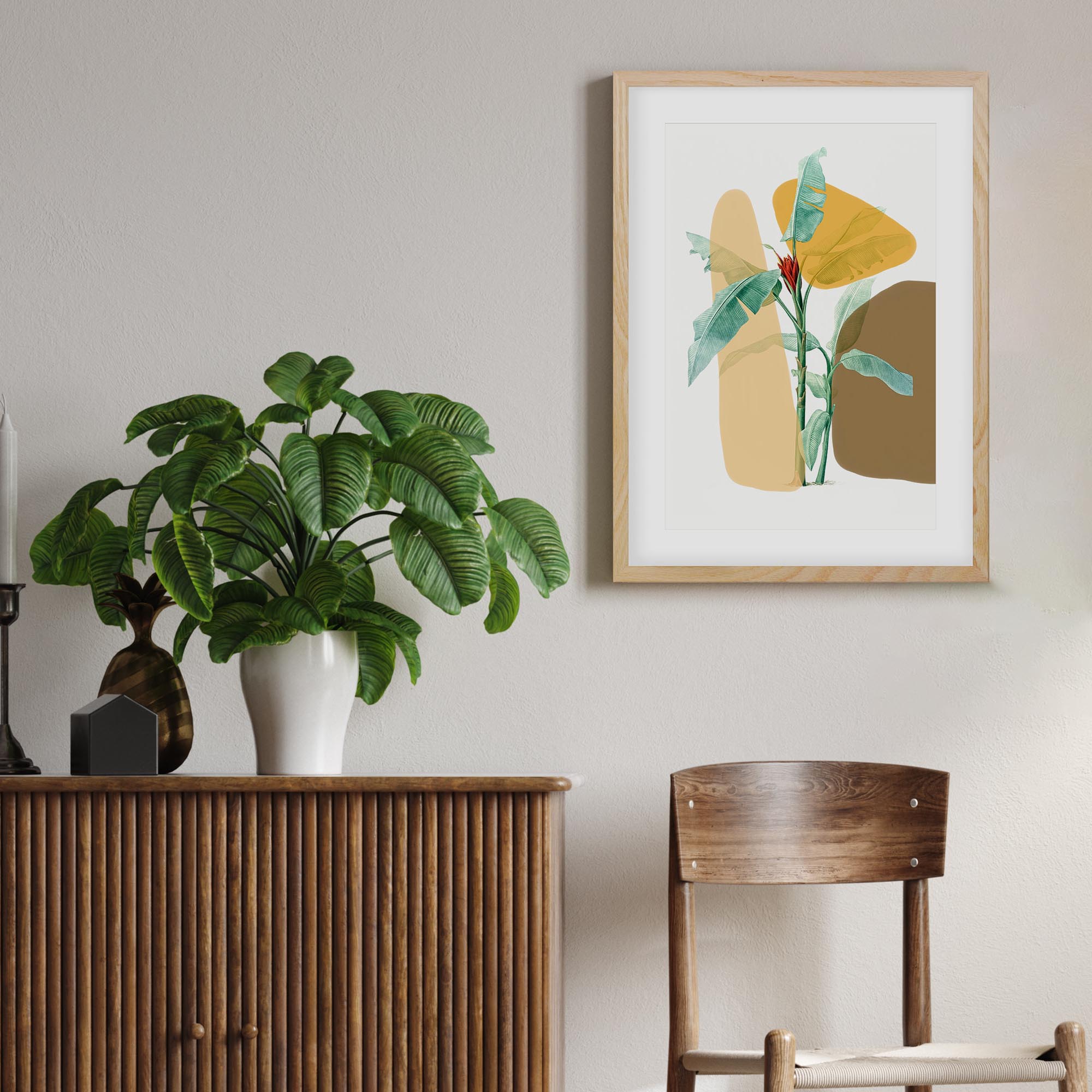 Modern Botanical Illustration Framed Art