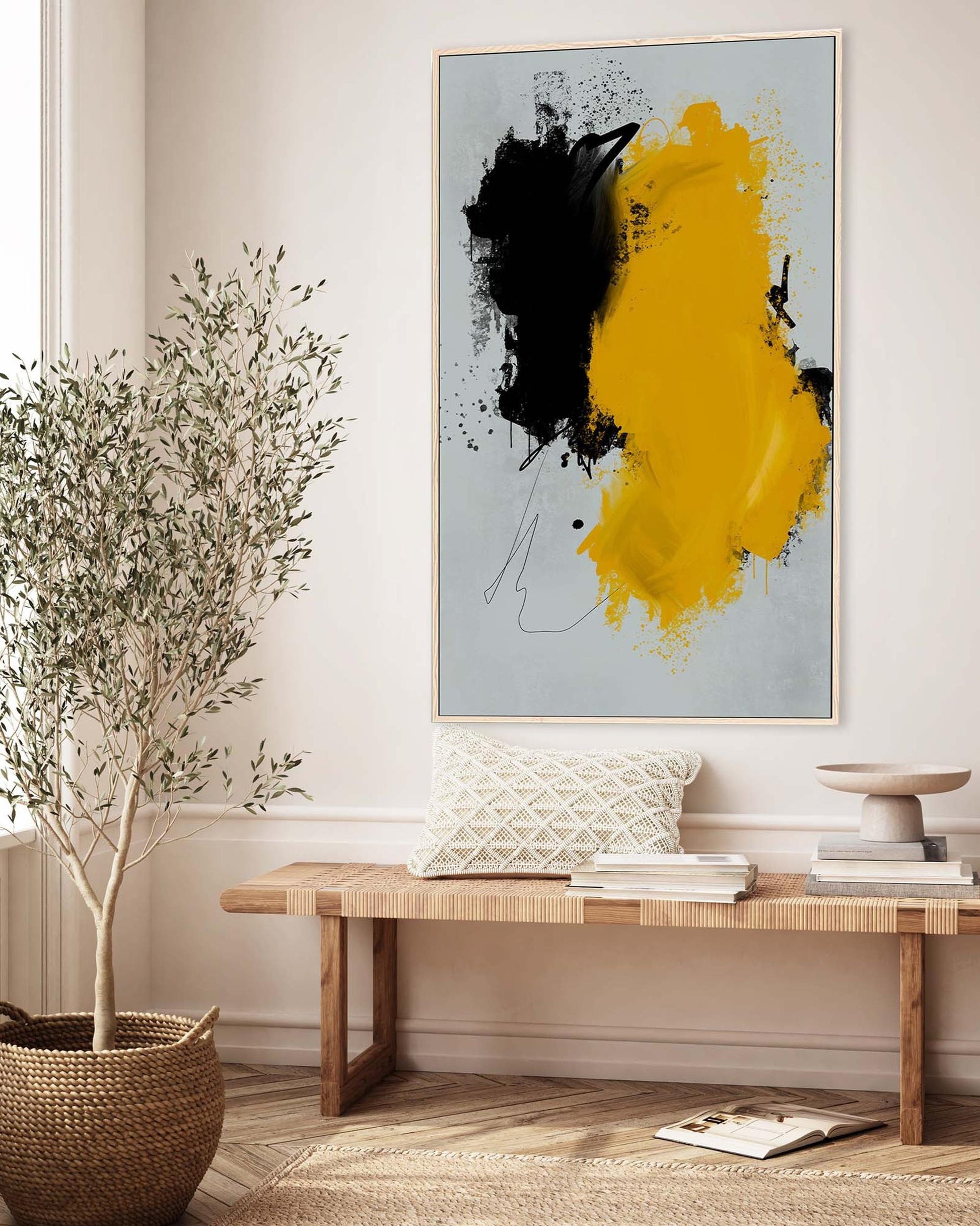 Amplified Framed Canvas-Abstract House