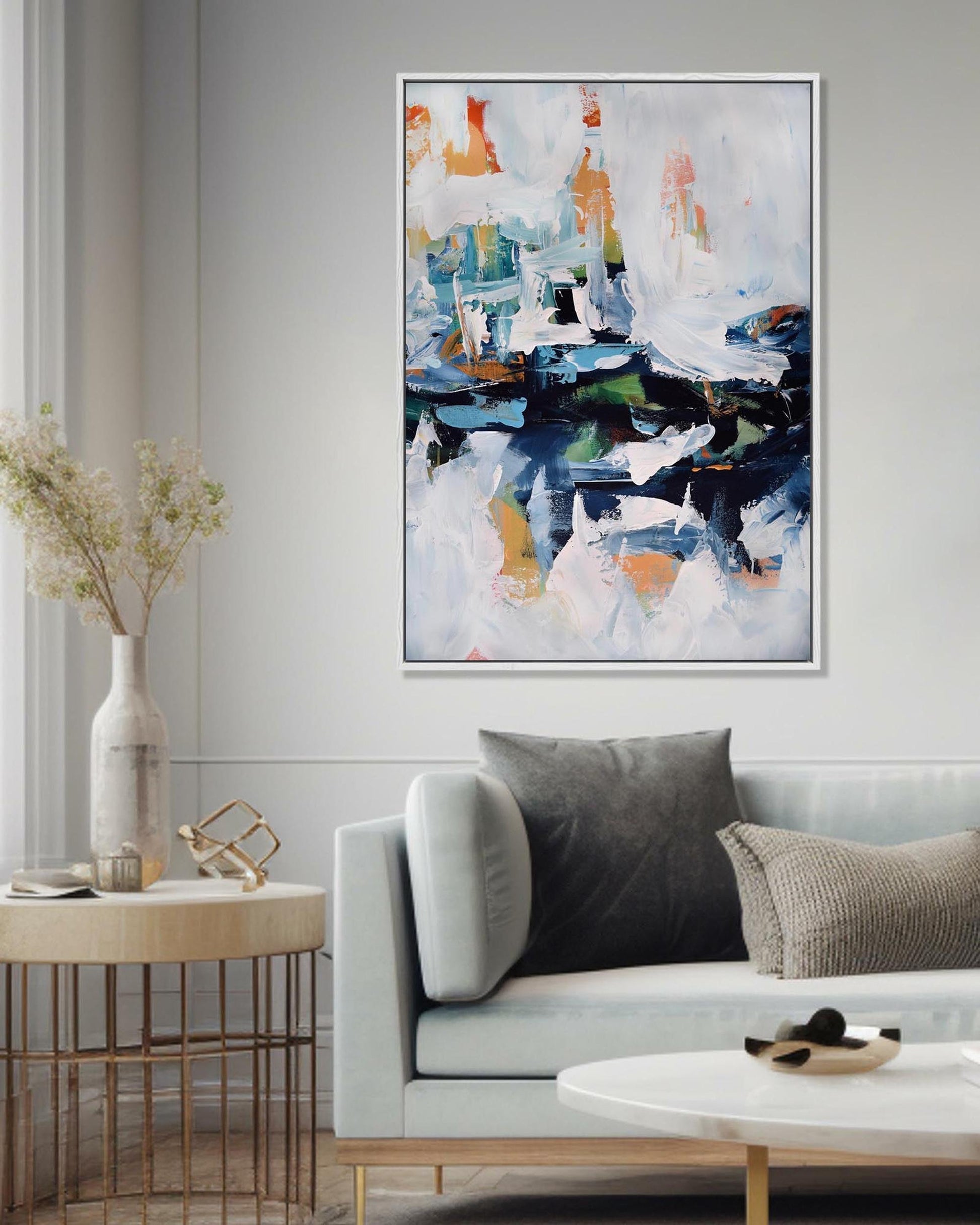 Abstract 155 Framed Canvas-Abstract House