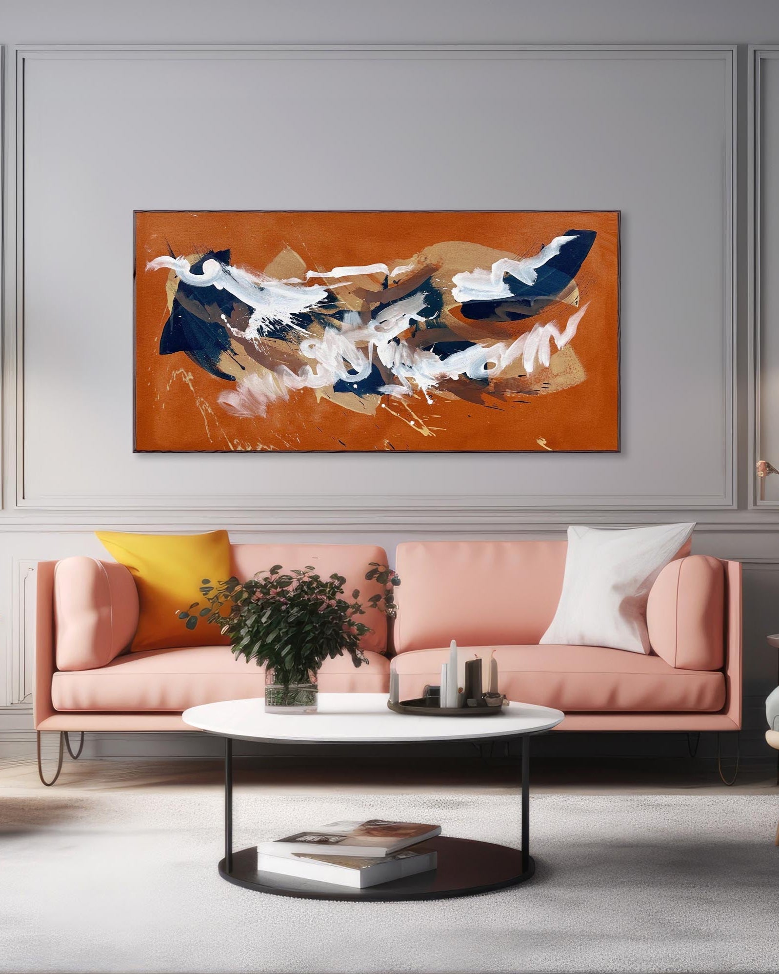 Abstract Shop The Fire That Burns Within Us | Original Painting | 150x76cm – Abstract ...