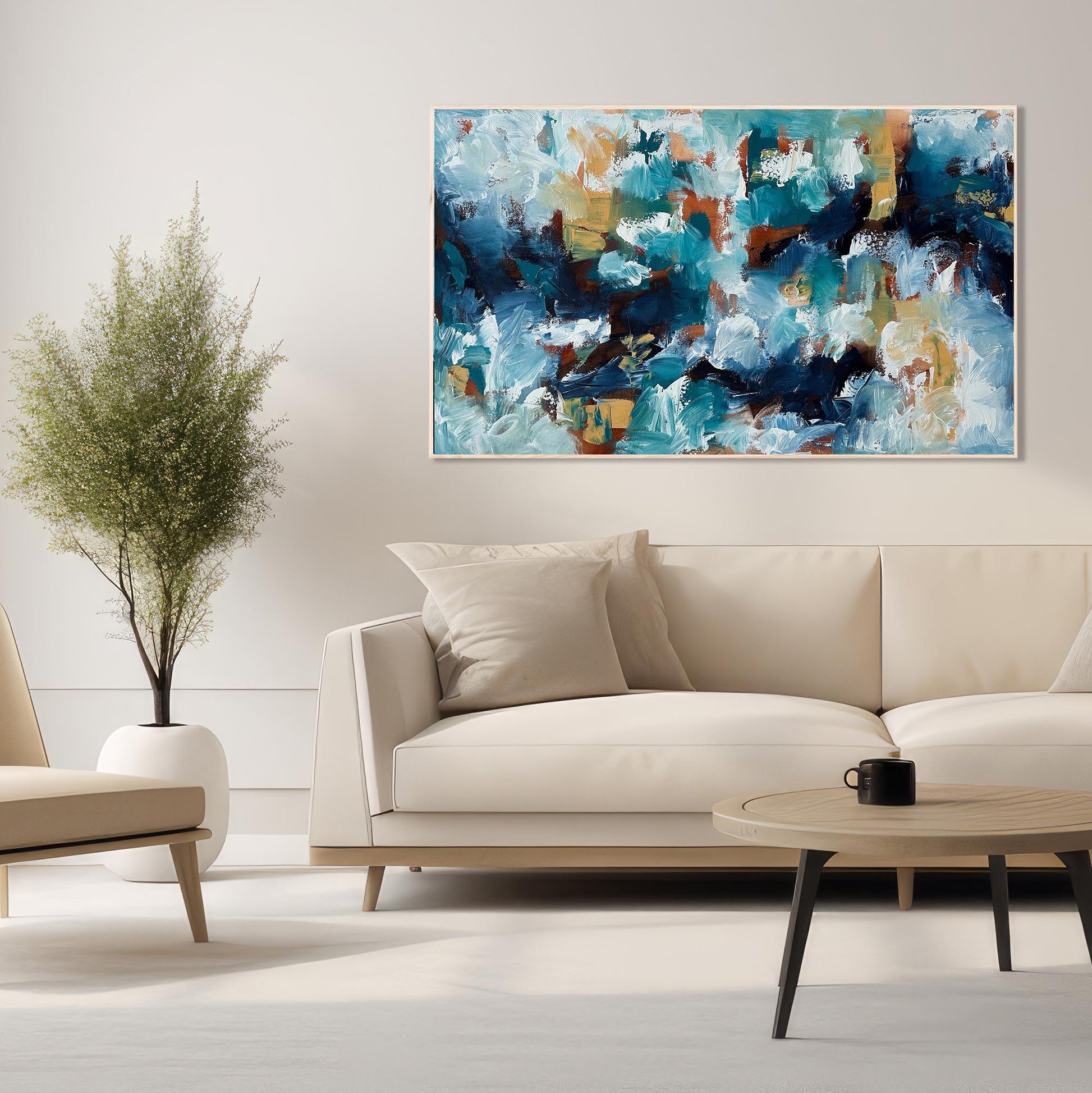 Then Came The Wave - Original Painting-Abstract House