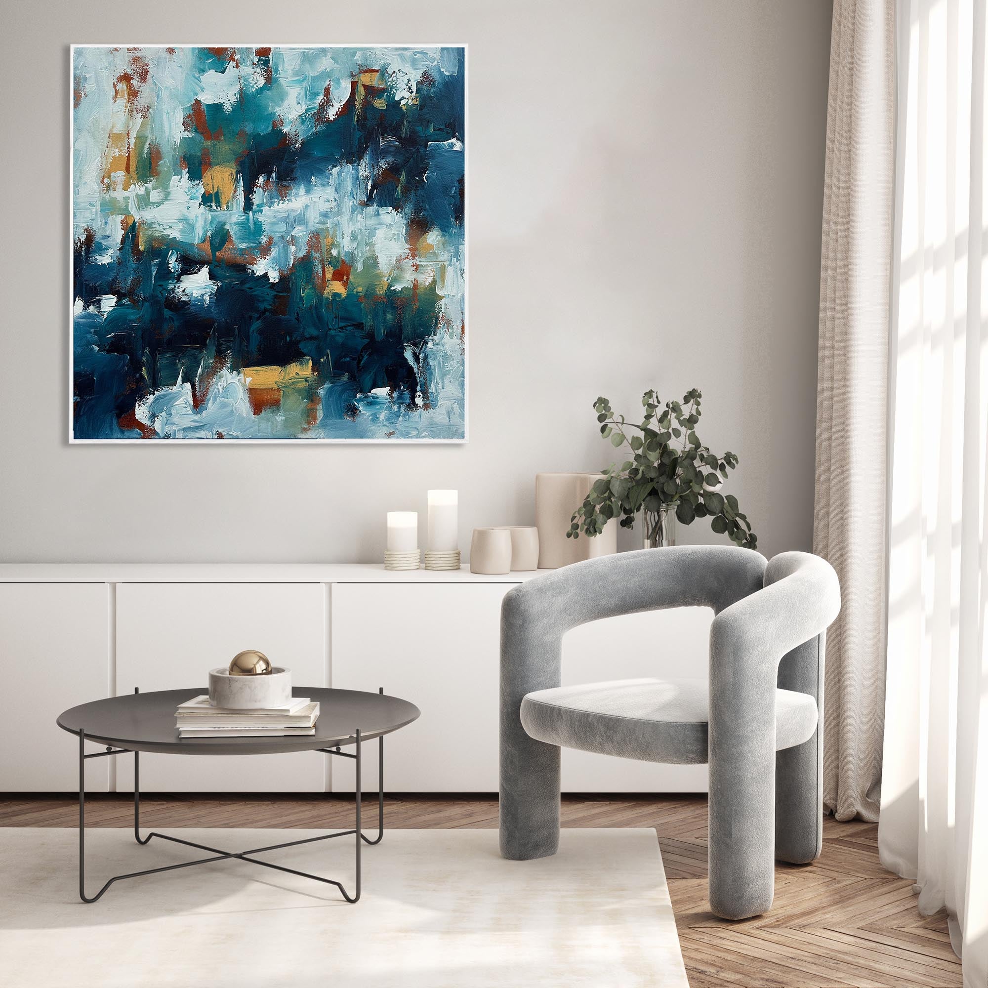 Bound By Time - Original Painting-Abstract House
