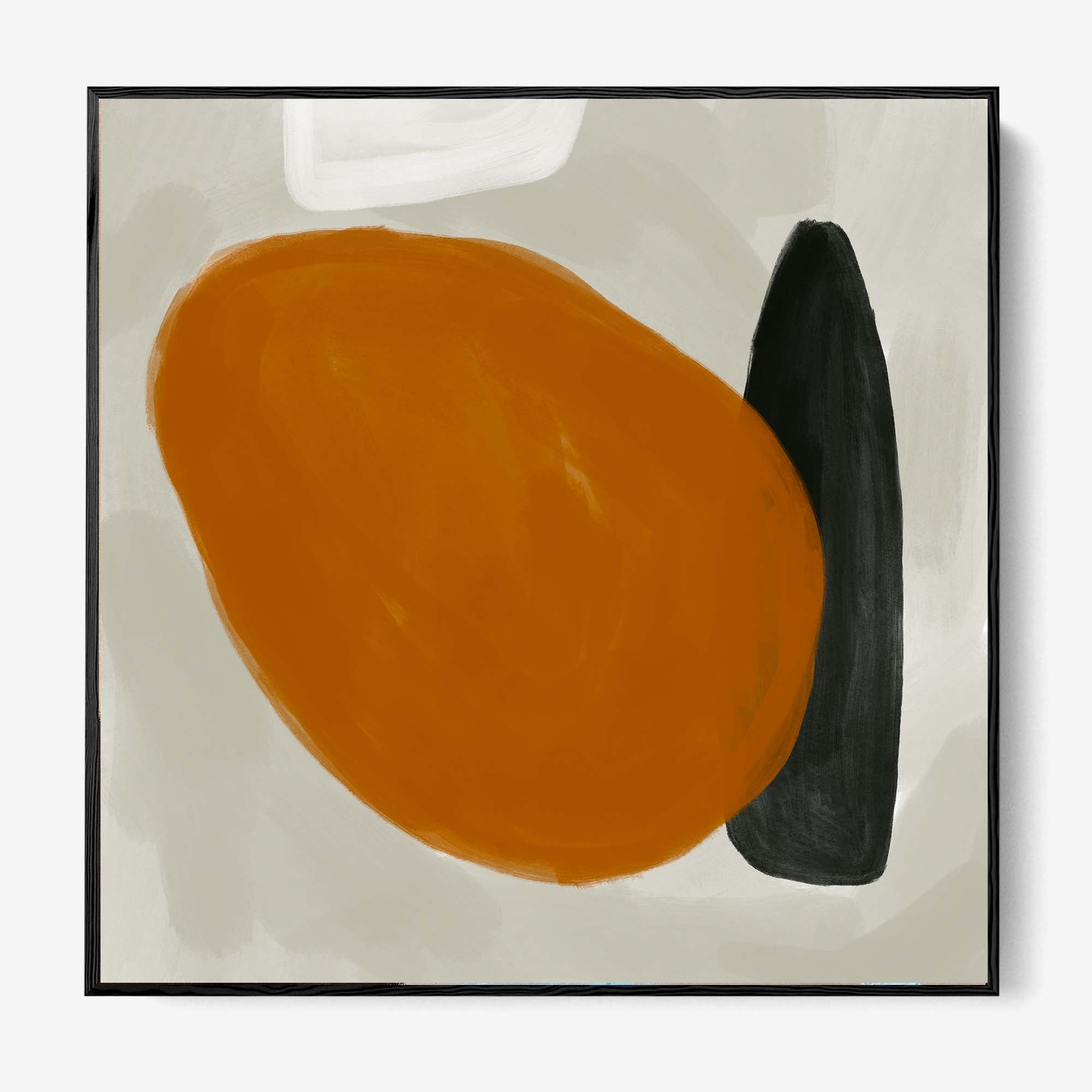 Balancing Act Burnt Orange Framed Canvas