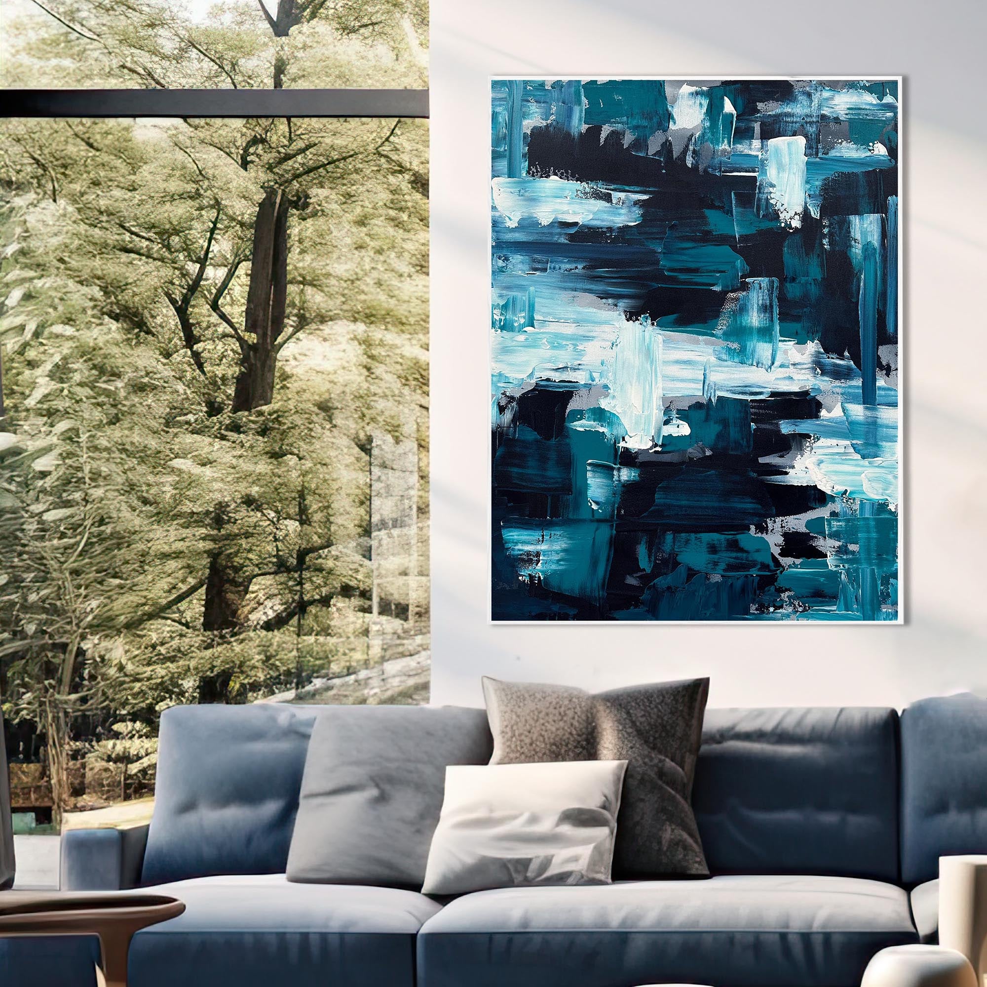 Deep In Thoughts - Original Painting-Abstract House