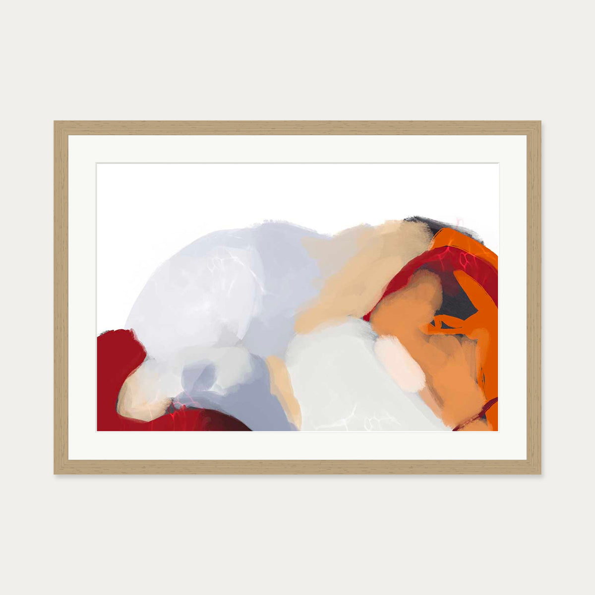 Lava Sands I Art Print — 50 x 70 cm — Oak Frame