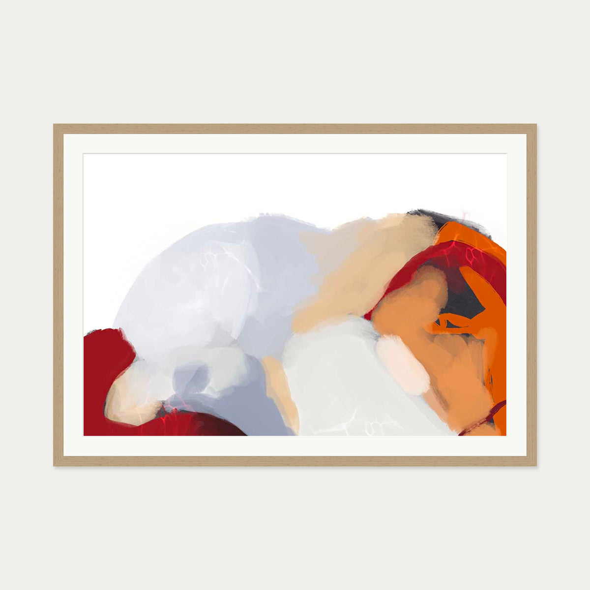 Lava Sands I Art Print — 70 x 100 cm — Oak Frame