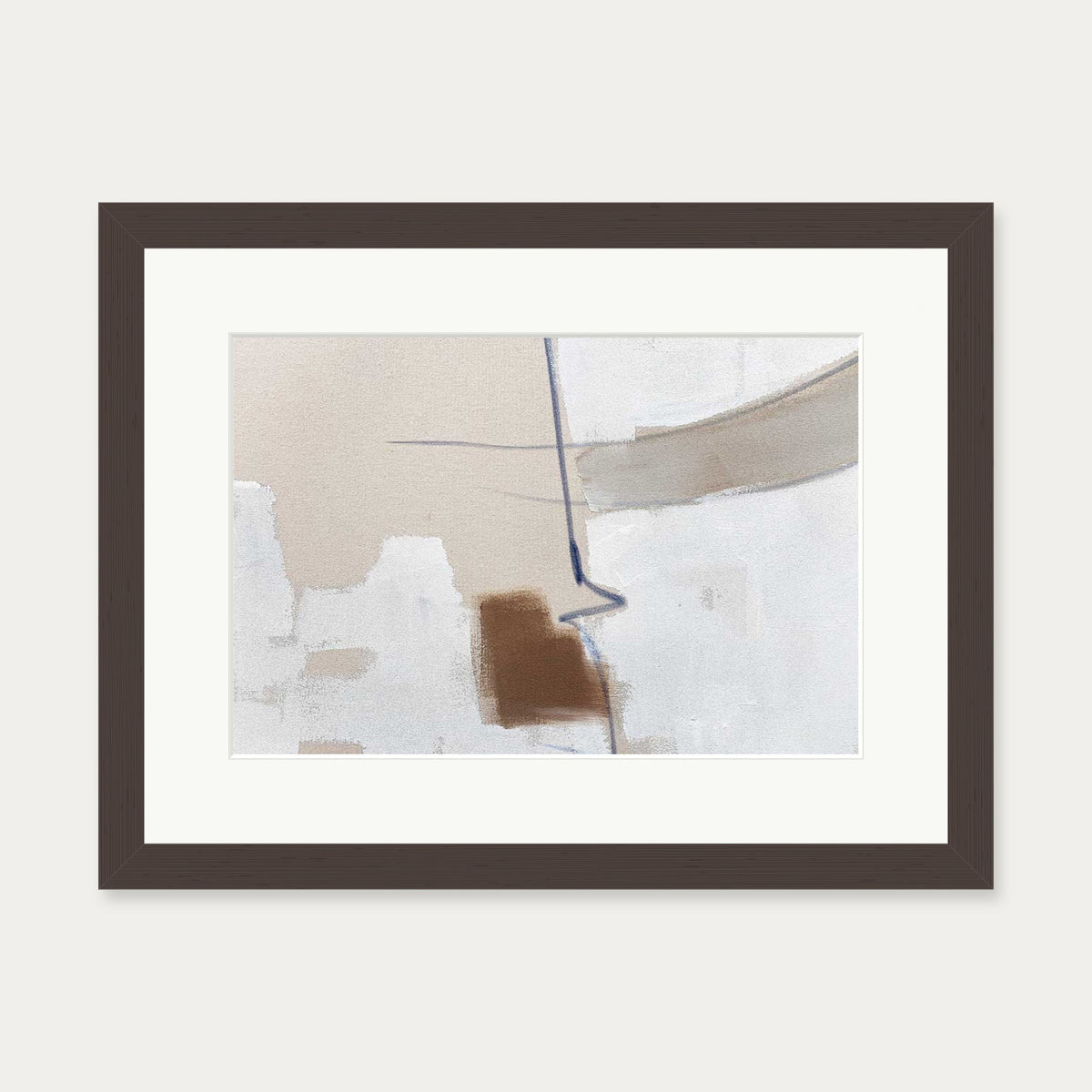 Light Taupe Textures Art Print — 30 x 40 cm — Brown Frame