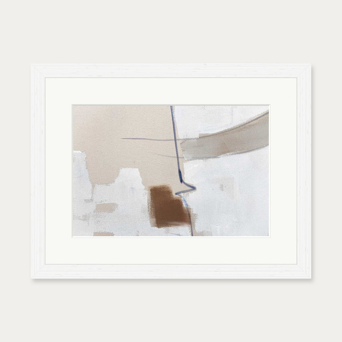 Light Taupe Textures Art Print — 30 x 40 cm — White Frame