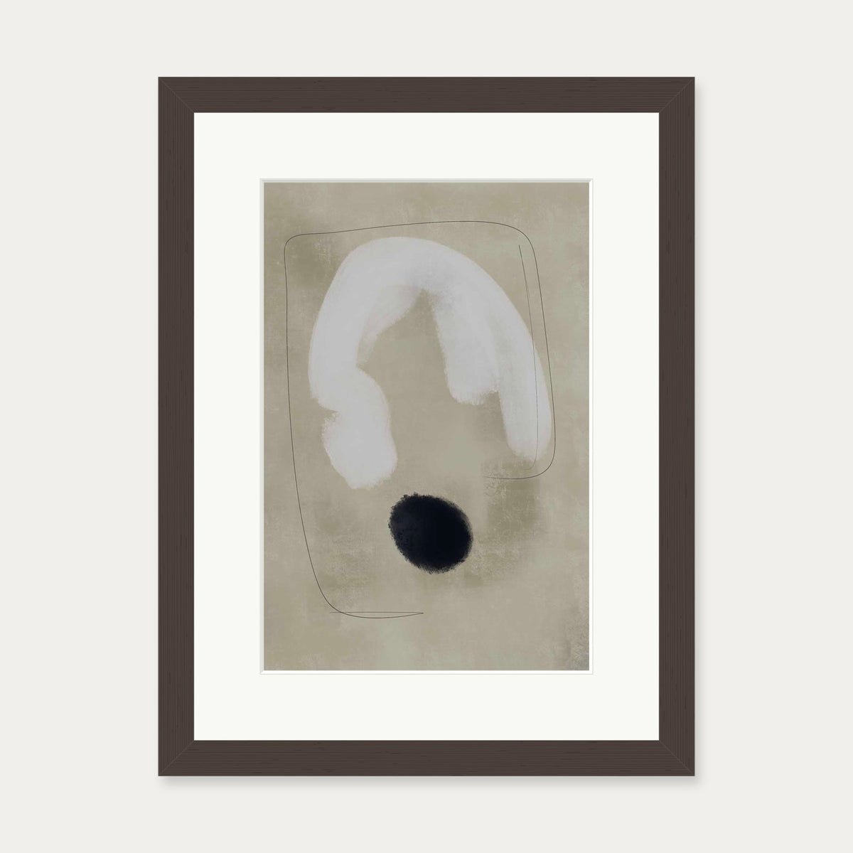 Limestone Rocks Art Print — 30 x 40 cm — Brown Frame