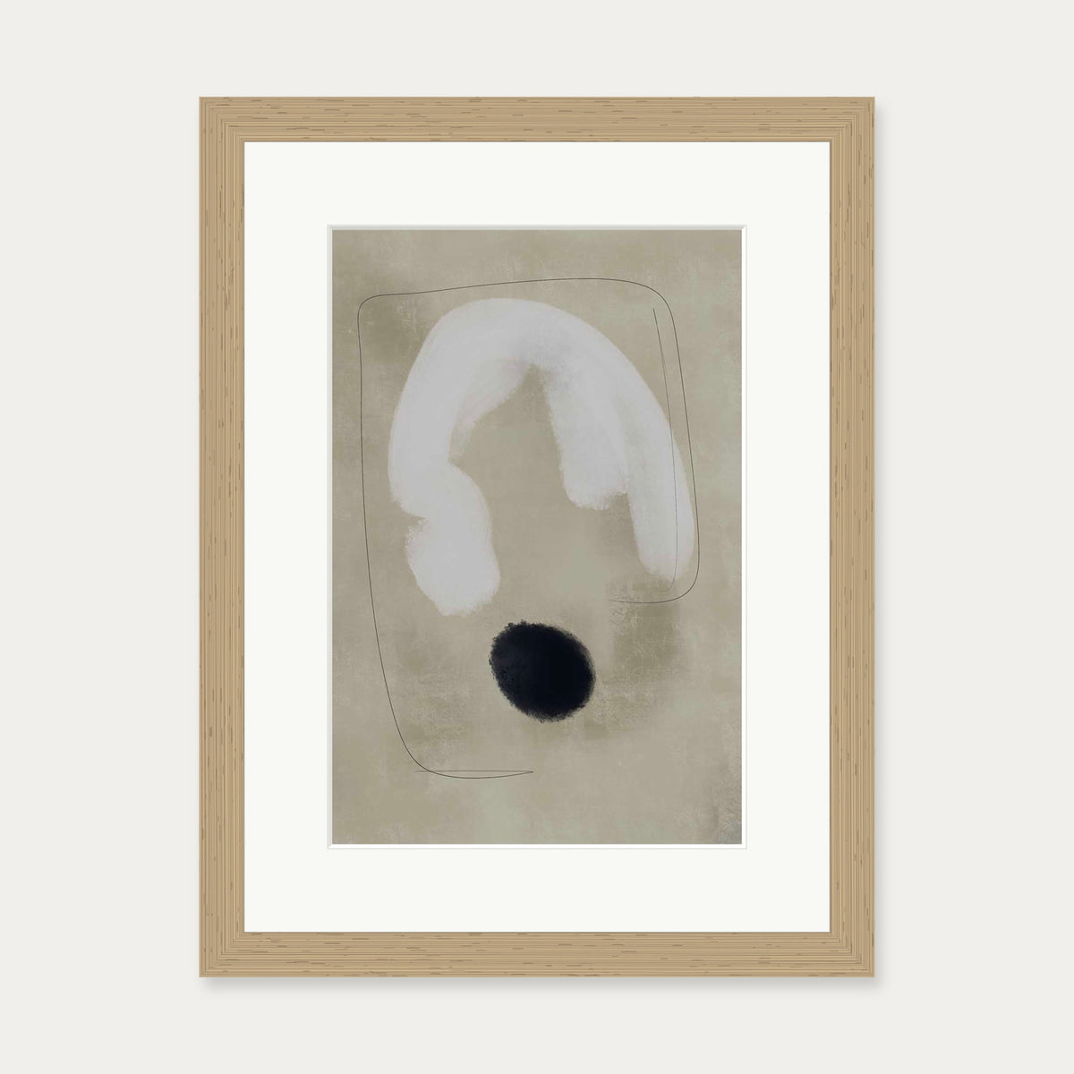 Limestone Rocks Art Print — 30 x 40 cm — Oak Frame