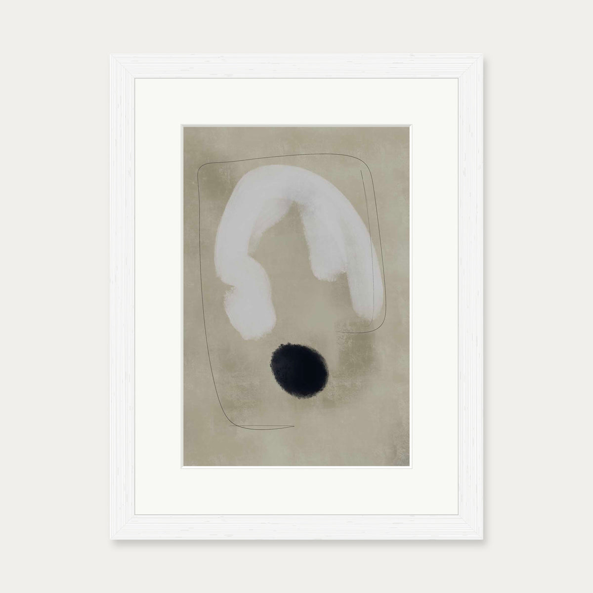 Limestone Rocks Art Print — 30 x 40 cm — White Frame