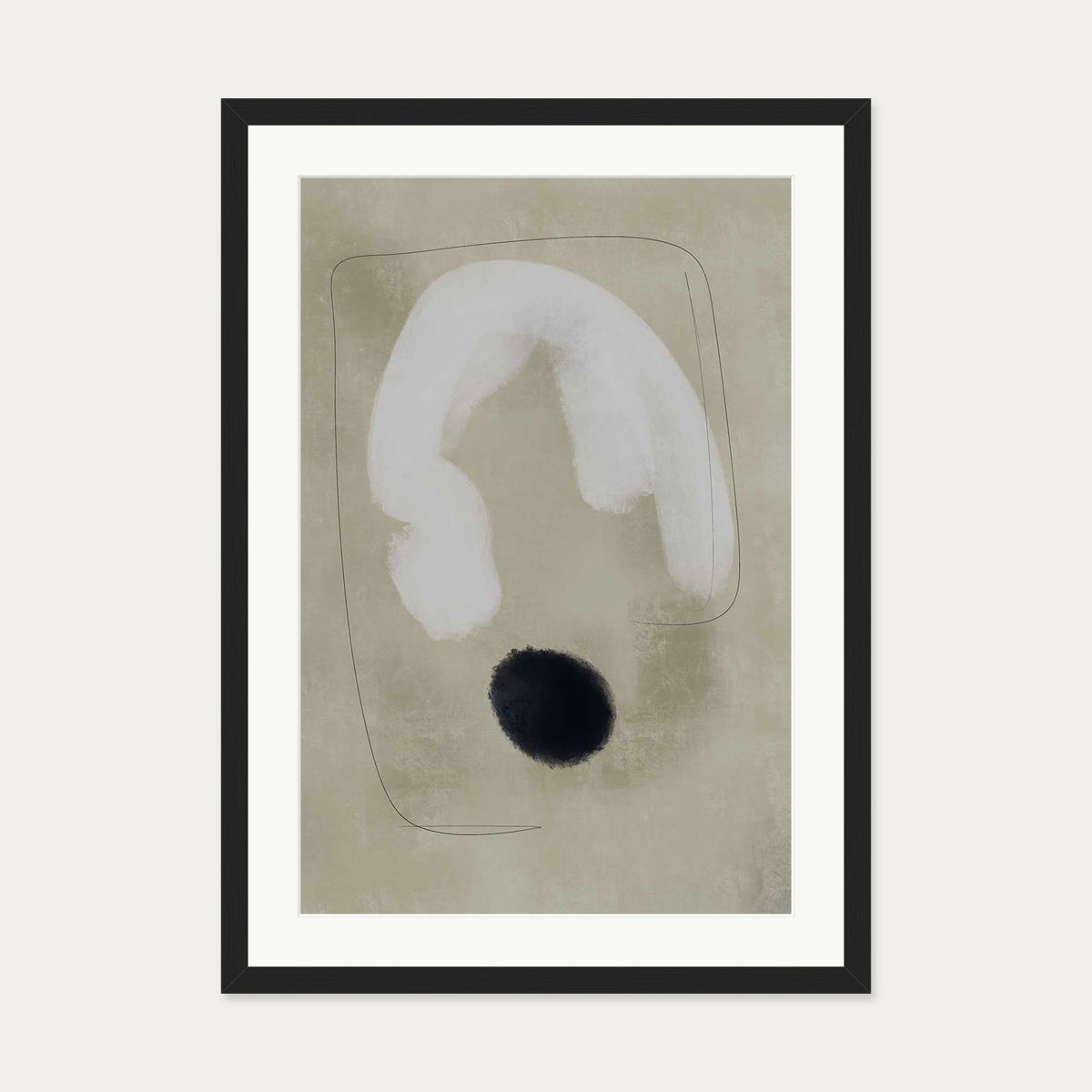 Limestone Rocks Art Print — 50 x 70 cm — Black Frame