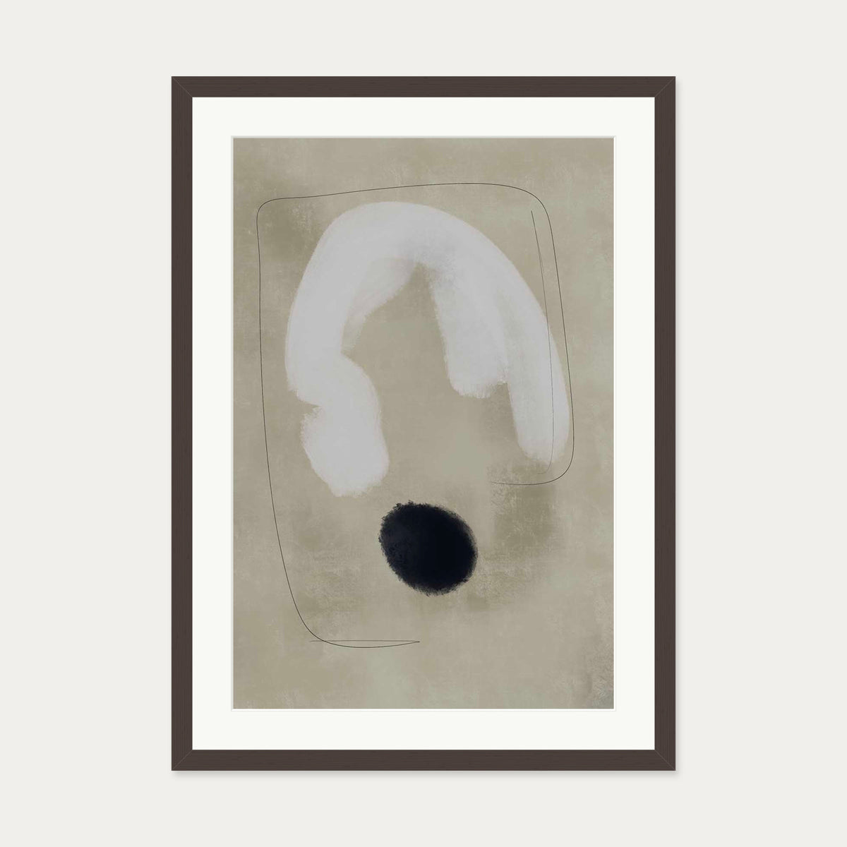 Limestone Rocks Art Print — 50 x 70 cm — Brown Frame