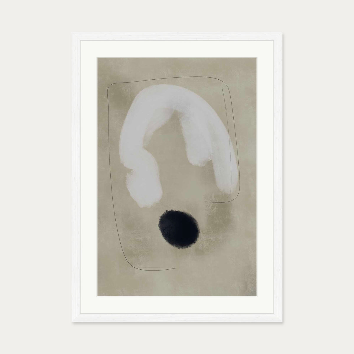 Limestone Rocks Art Print — 50 x 70 cm — White Frame