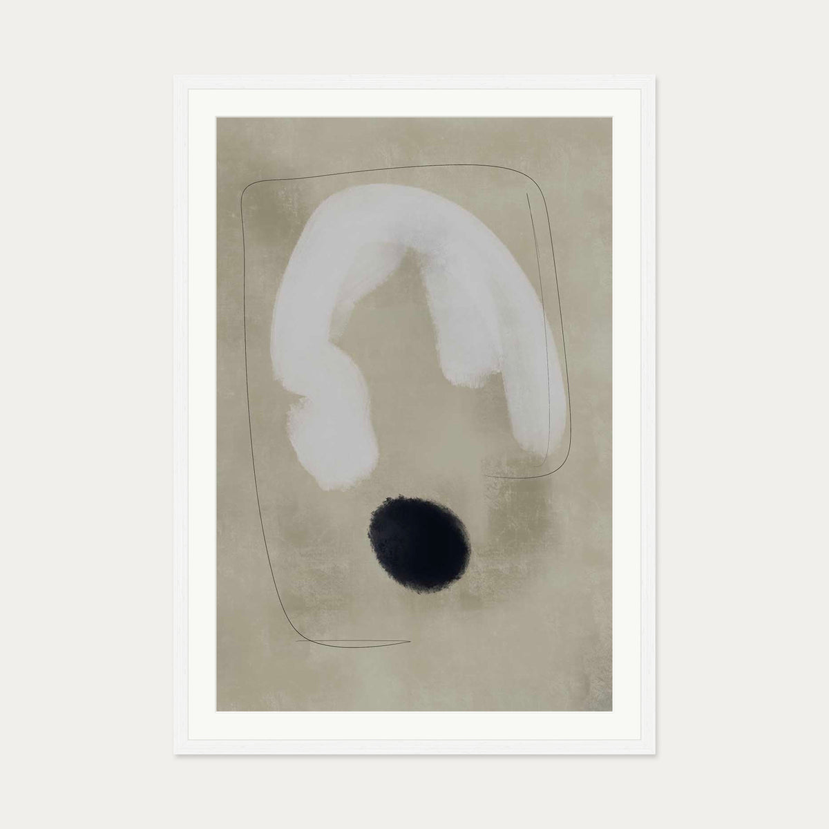 Limestone Rocks Art Print — 70 x 100 cm — White Frame