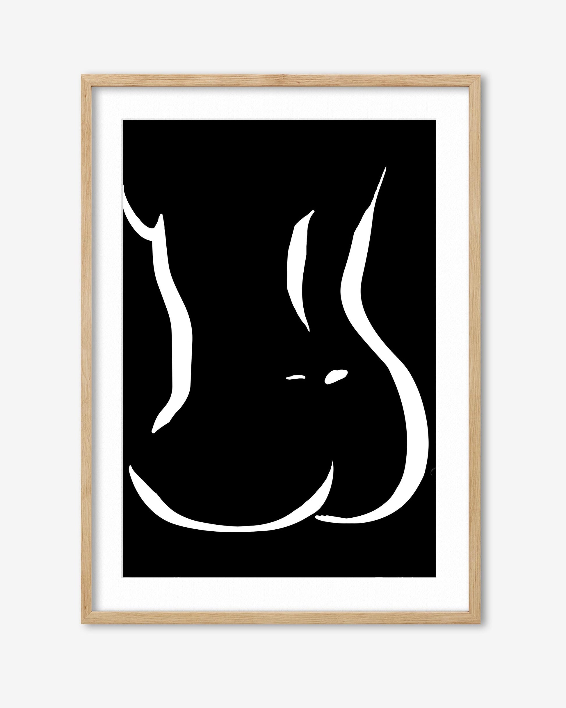 Framed artwork of abstract design on a white background