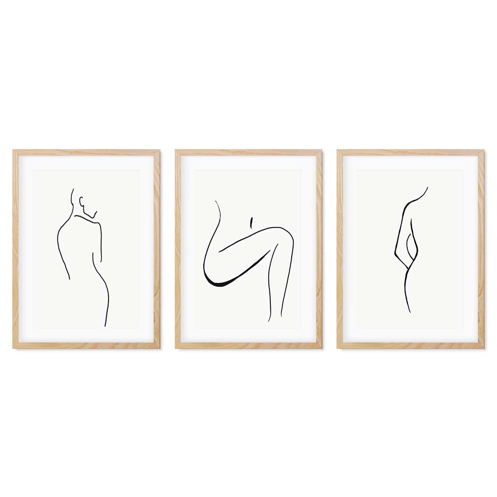 Line Art Trio - Print Set of 3