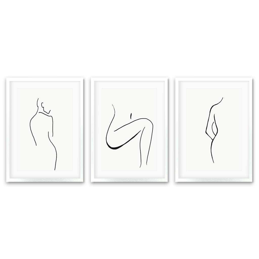 Line Art Trio - Print Set of 3