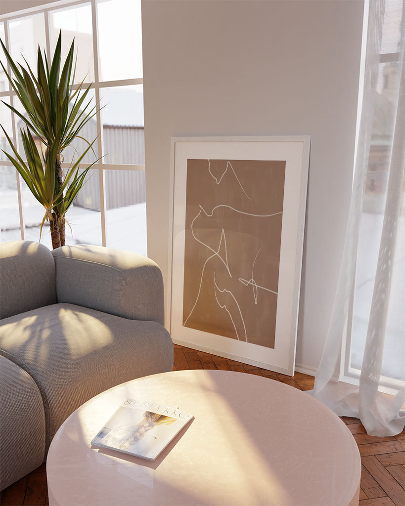 Modern Abstract Lines Framed Art