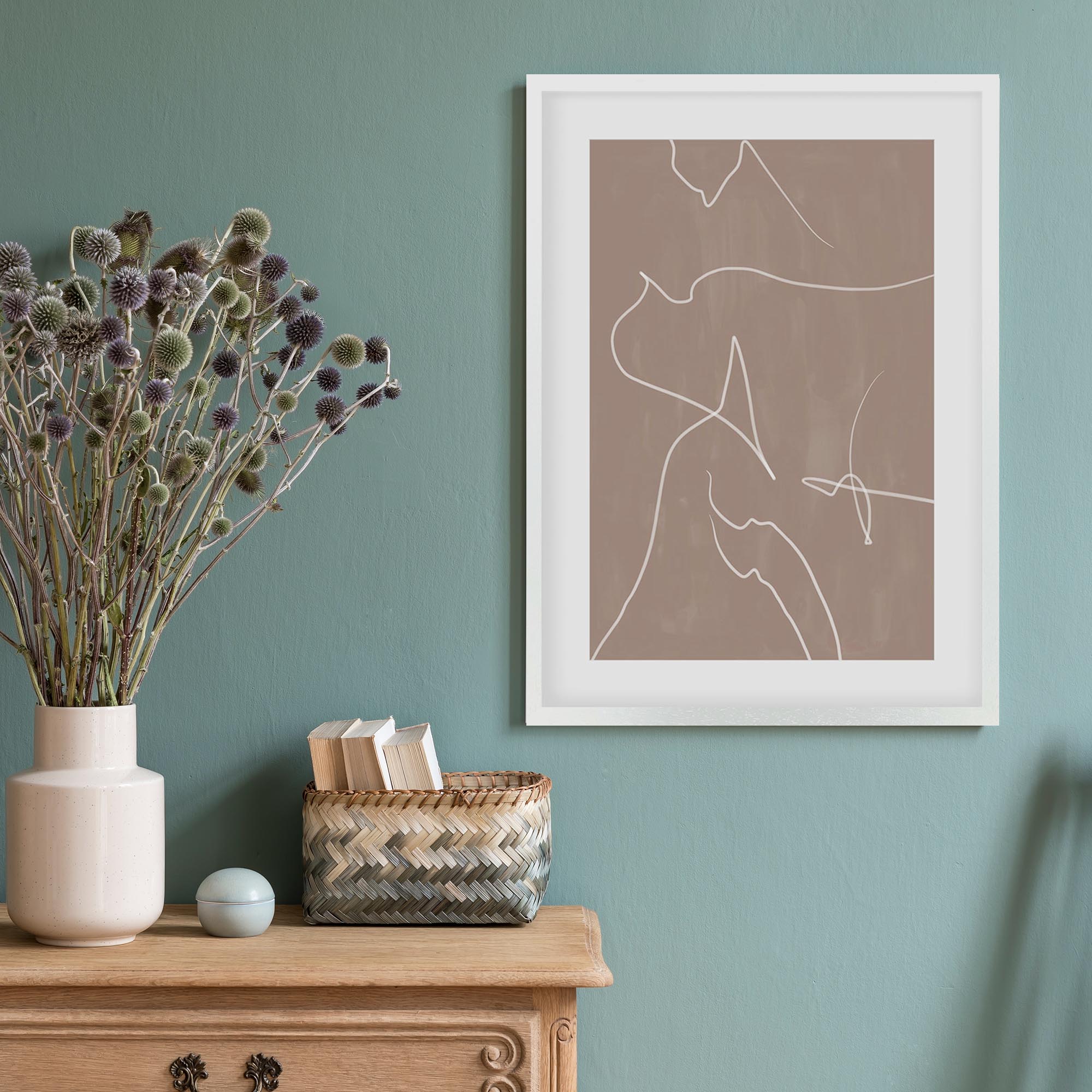 Modern Abstract Lines Framed Art